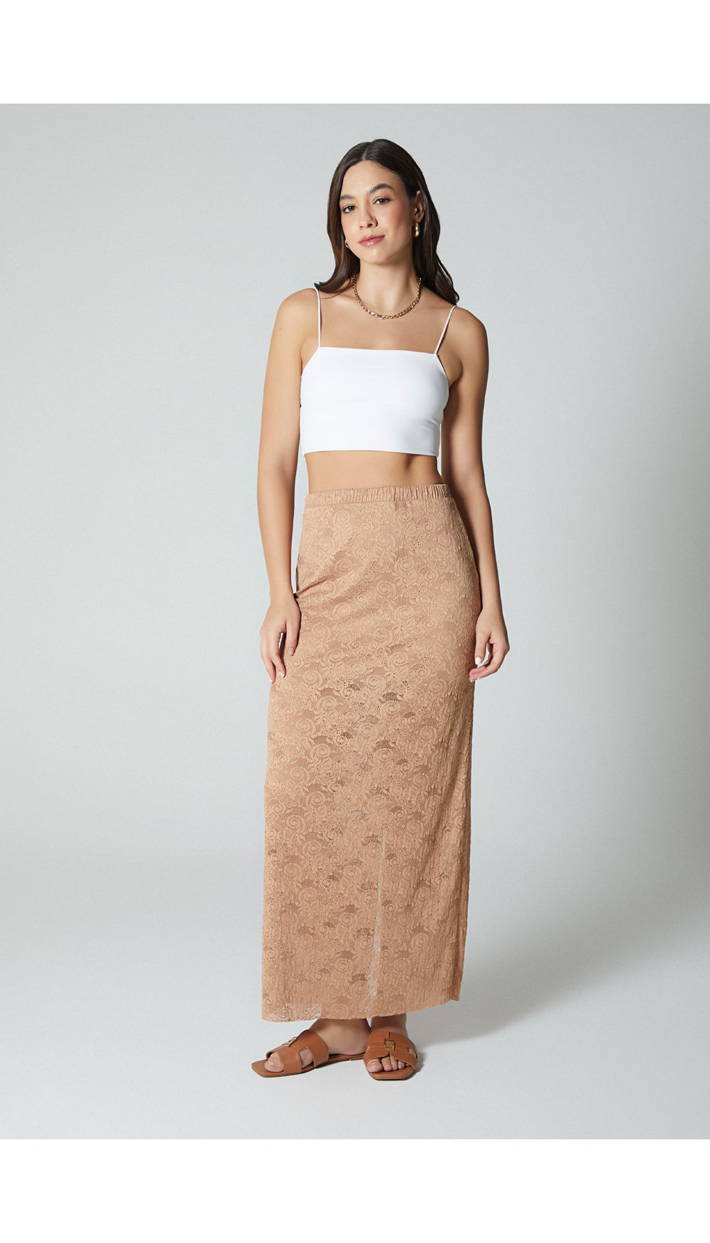 Falda blonda  para mujer