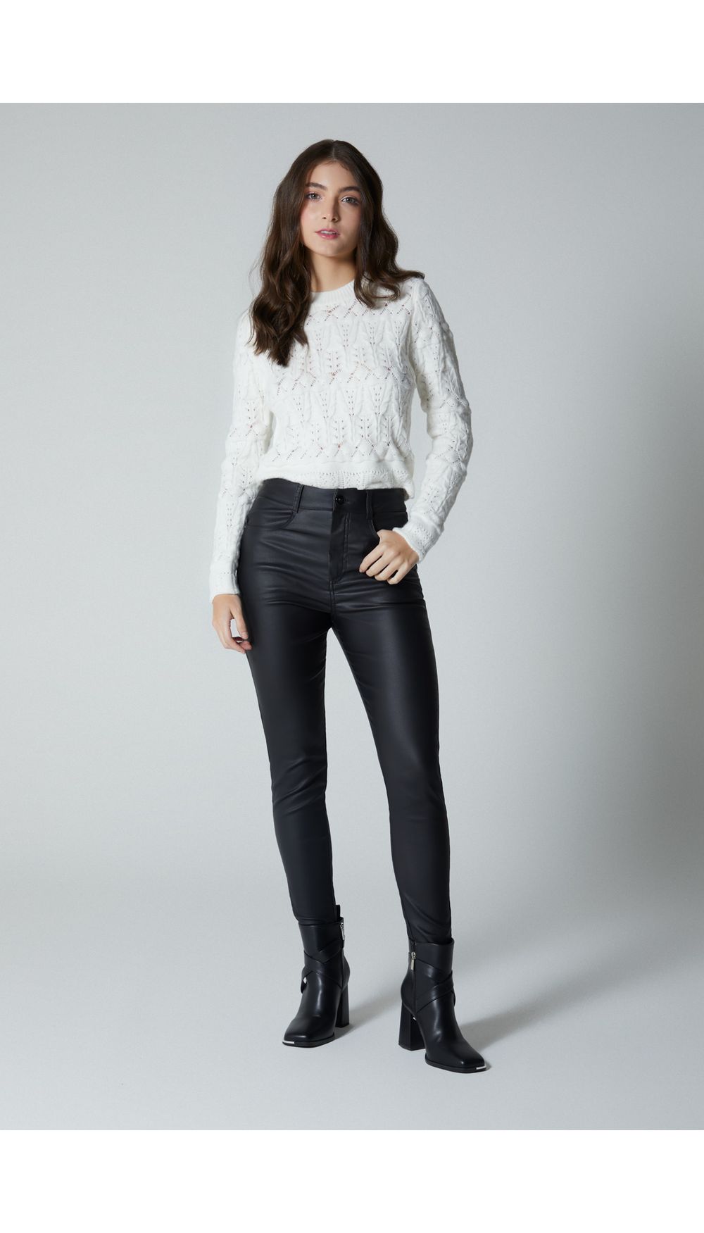 Jean para mujer tiro alto skinny