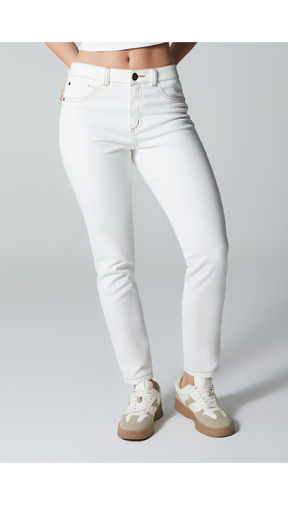 Jean para mujer tiro medio skinny