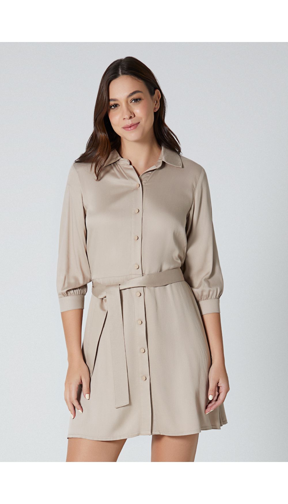 Vestido corto para mujer manga larga