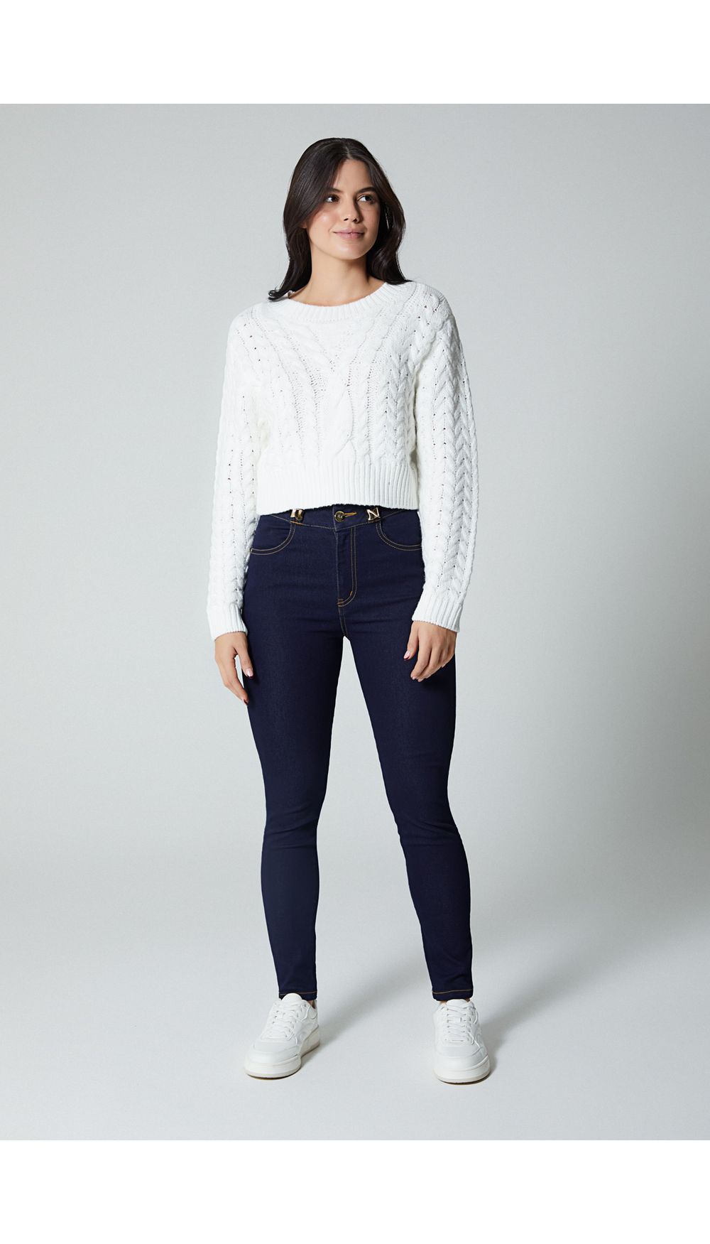 Jean para mujer tiro alto skinny