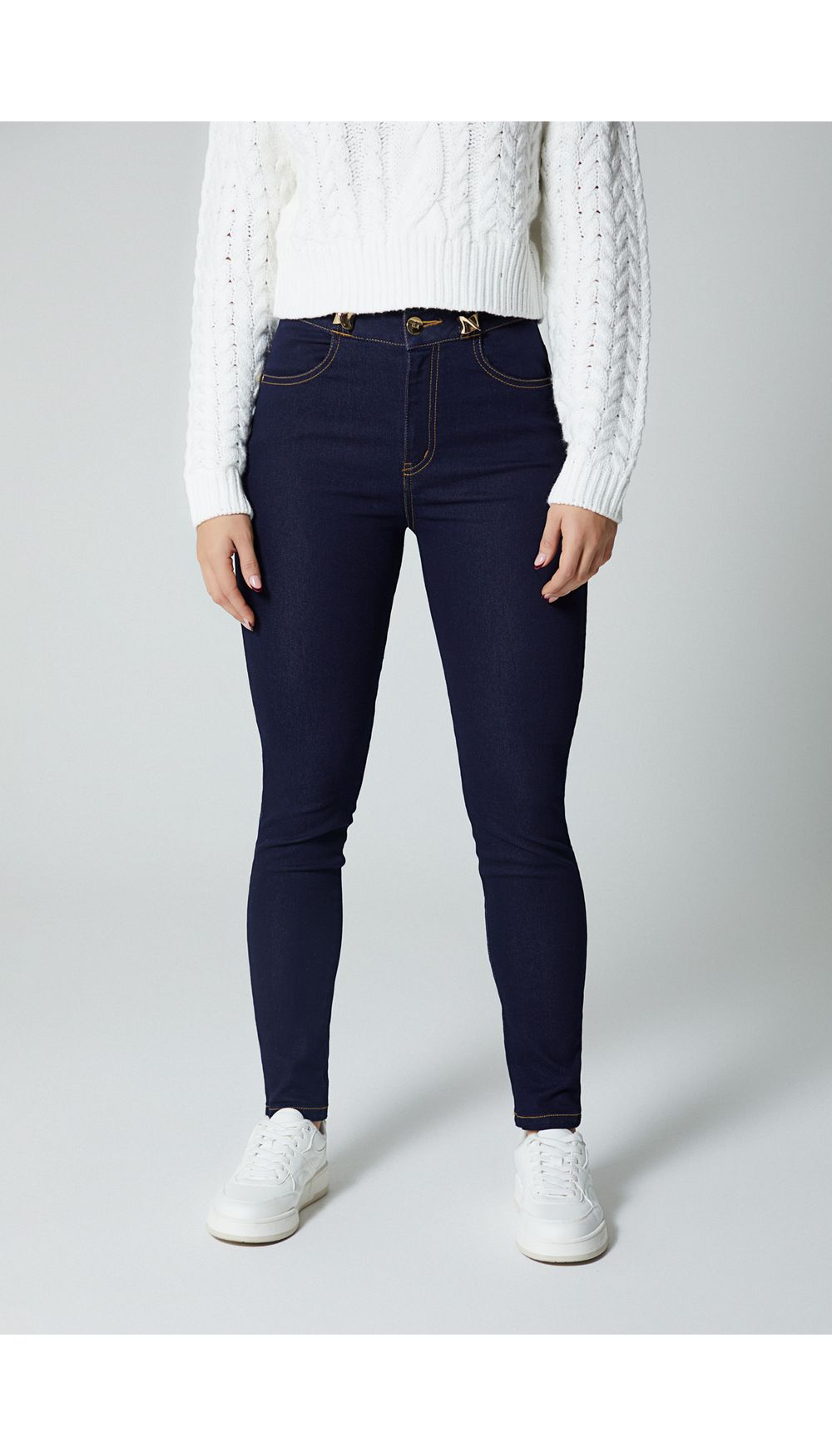 Jean para mujer tiro alto skinny