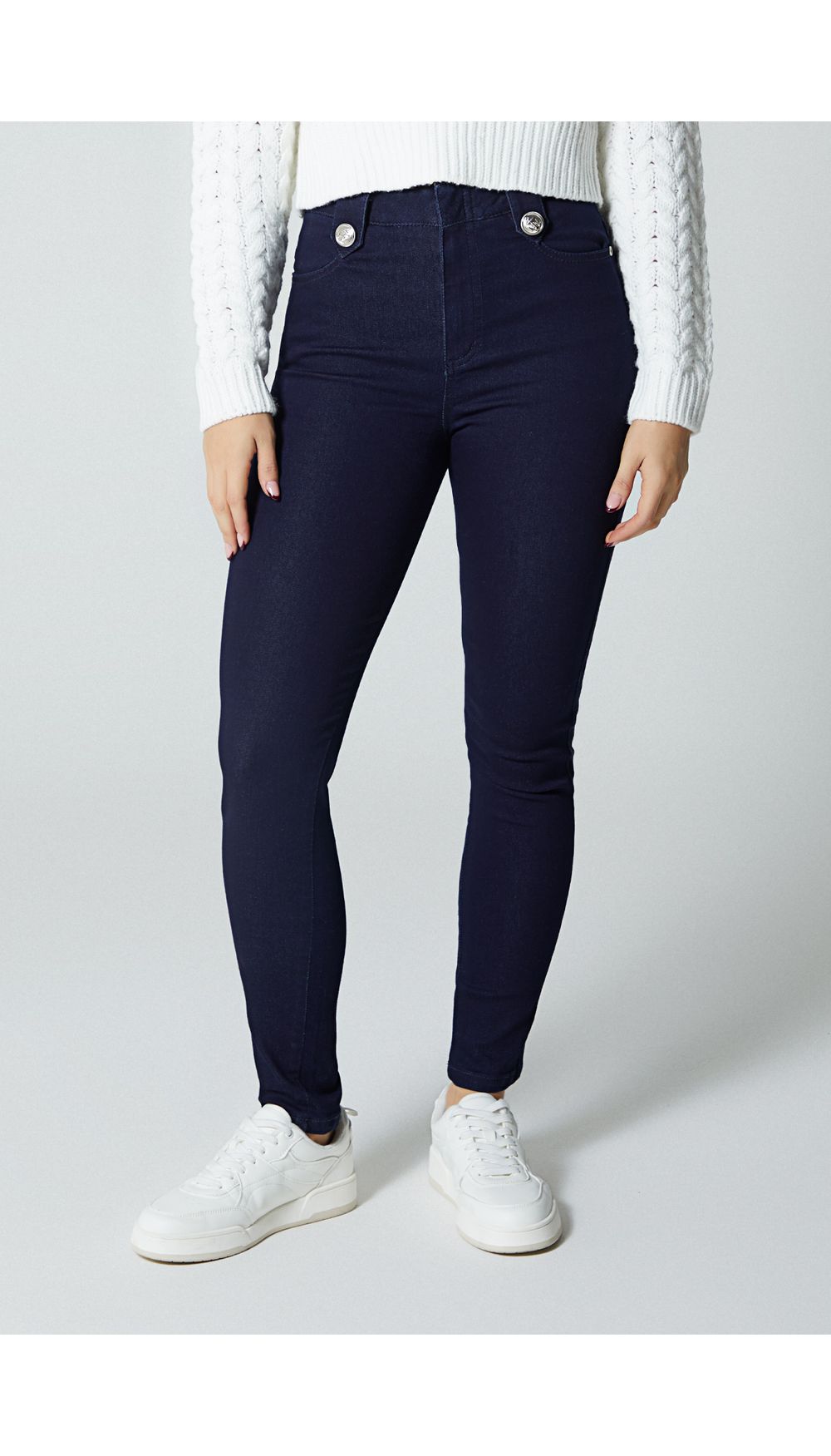 Jean para mujer tiro alto skinny