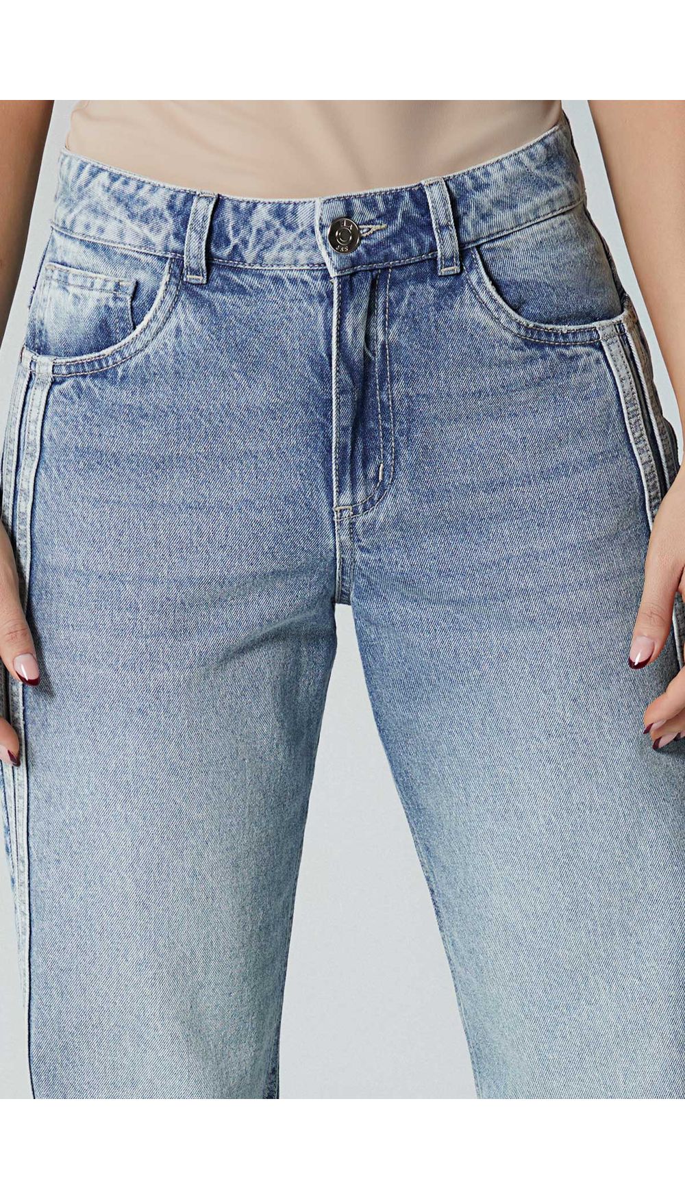 Jean para mujer tiro medio recto