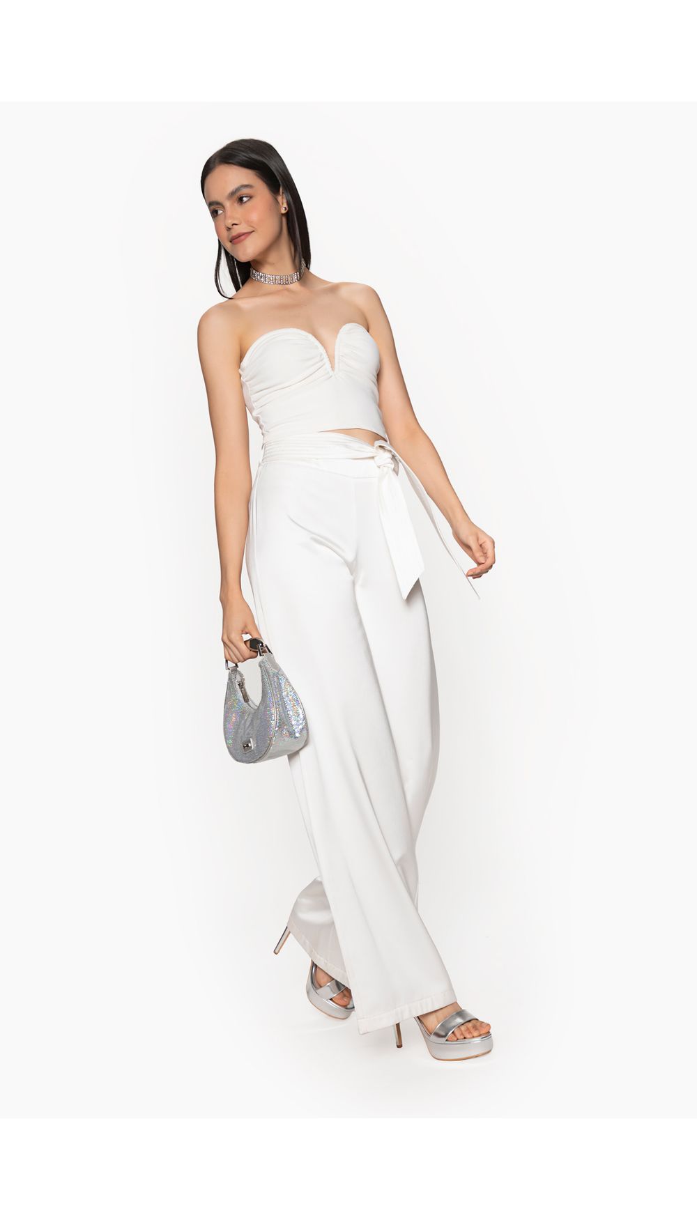 Pantalon palazo con cinturon