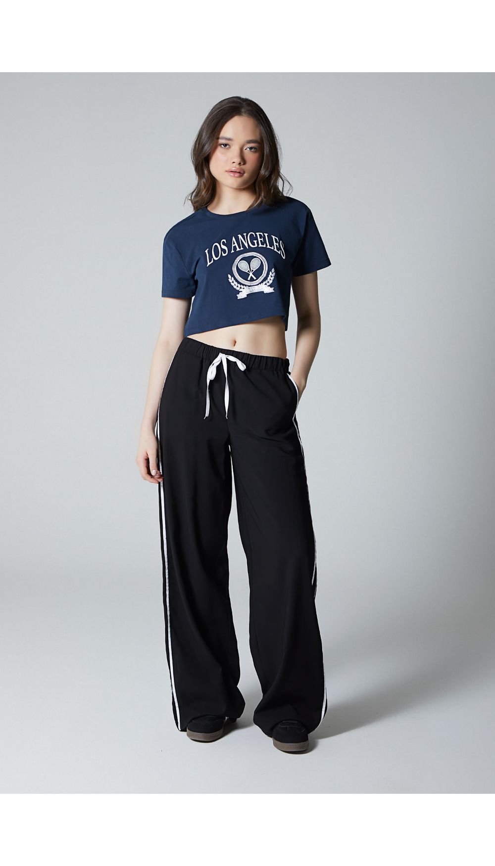 Camiseta boxy estampada para mujer