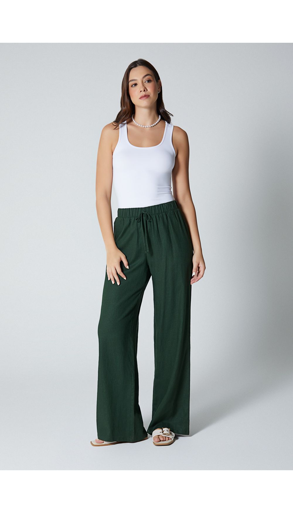 Musculosa basica ajustada para mujer