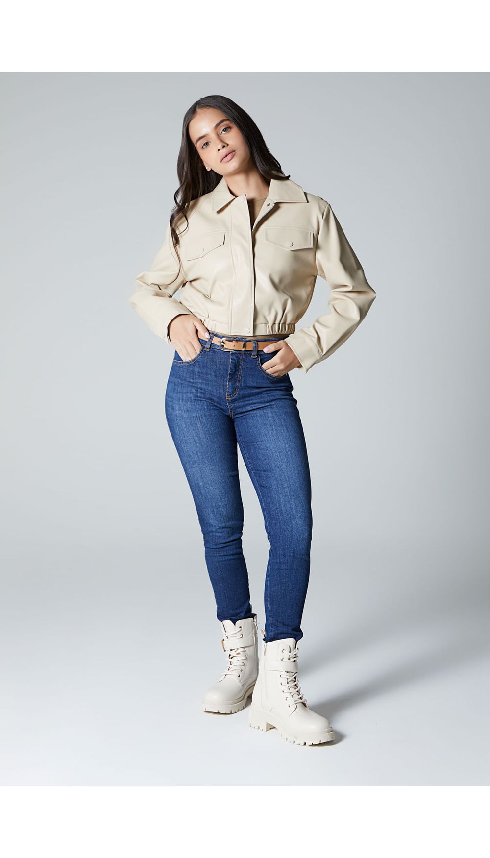 Chaqueta bomber manga larga para mujer