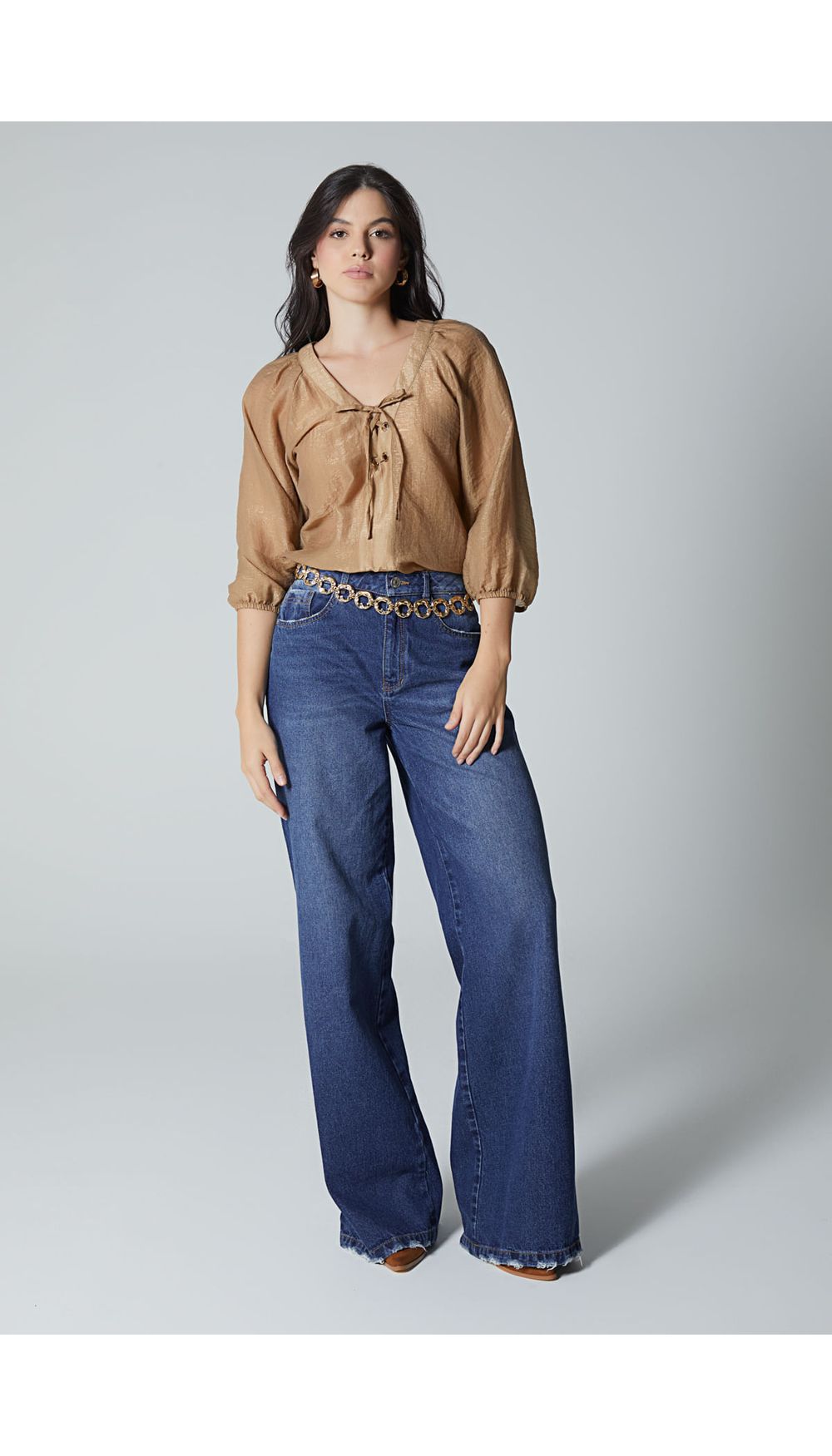 Blusa para mujer manga tres cuartos