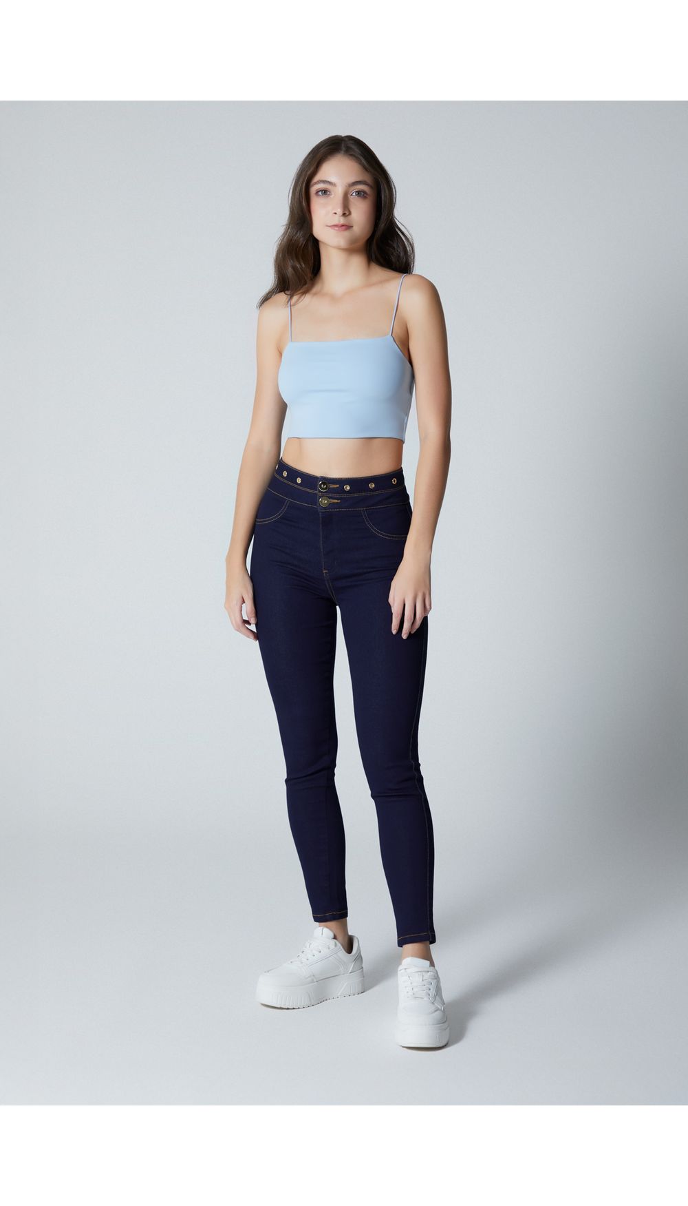 Jean para mujer tiro alto alto ultra