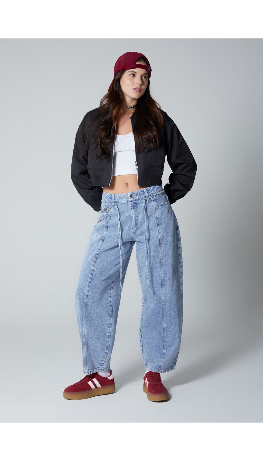 Chaqueta tipo bomber para mujer
