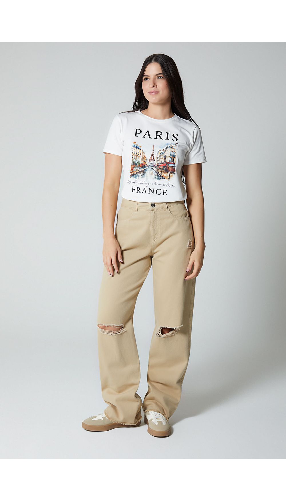 Jean para mujer  tiro alto  recto