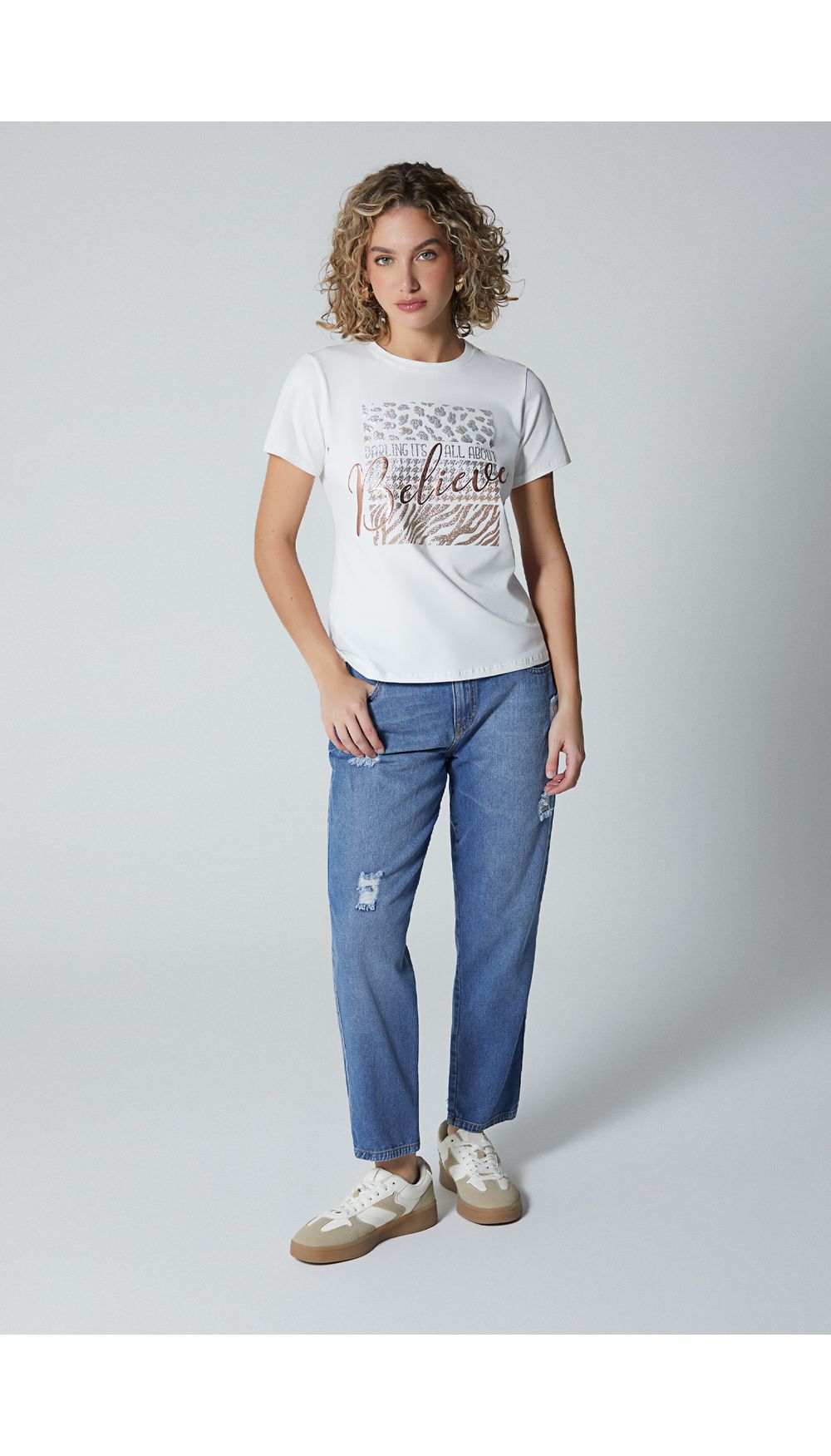 Camiseta estampada para mujer