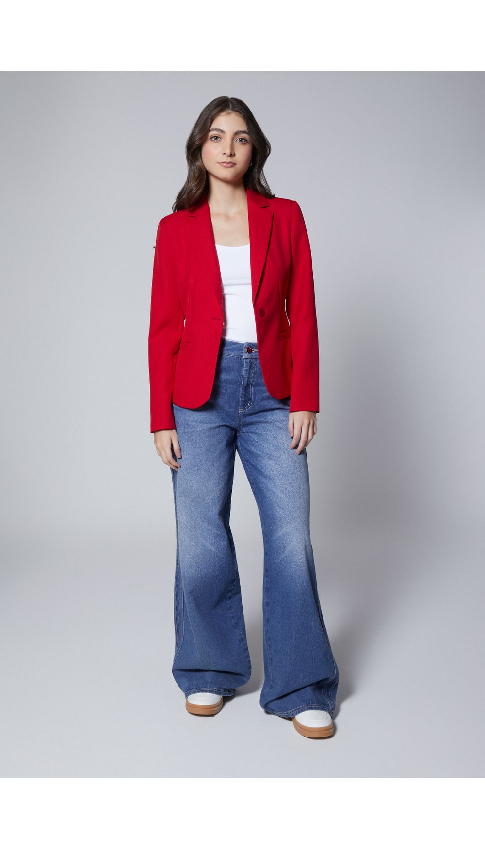 Blazer manga larga para mujer