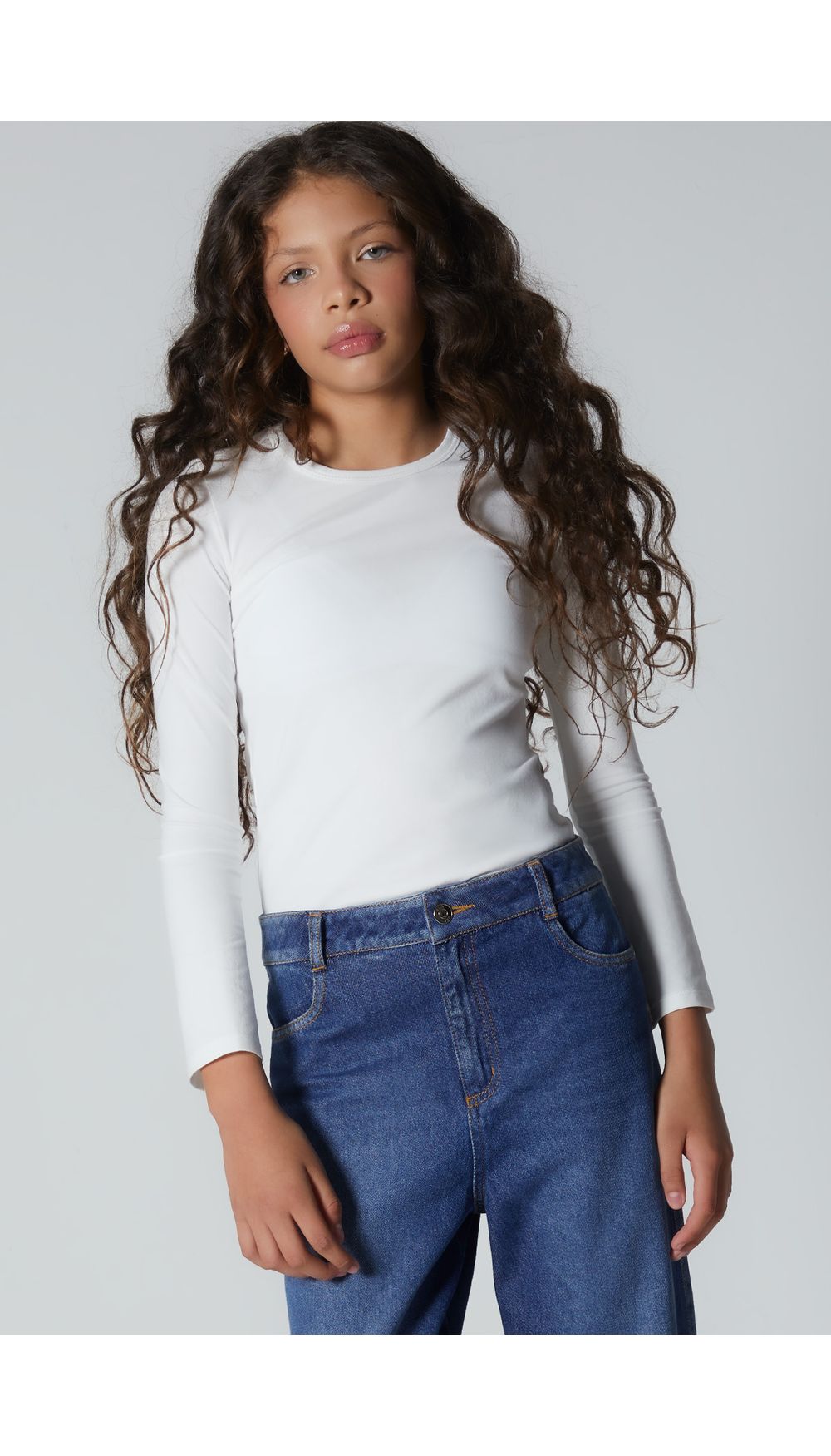 Blusa basica para girl manga larga