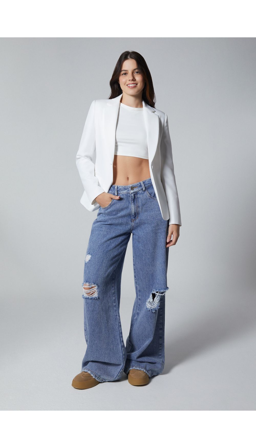 Blazer manga larga para mujer