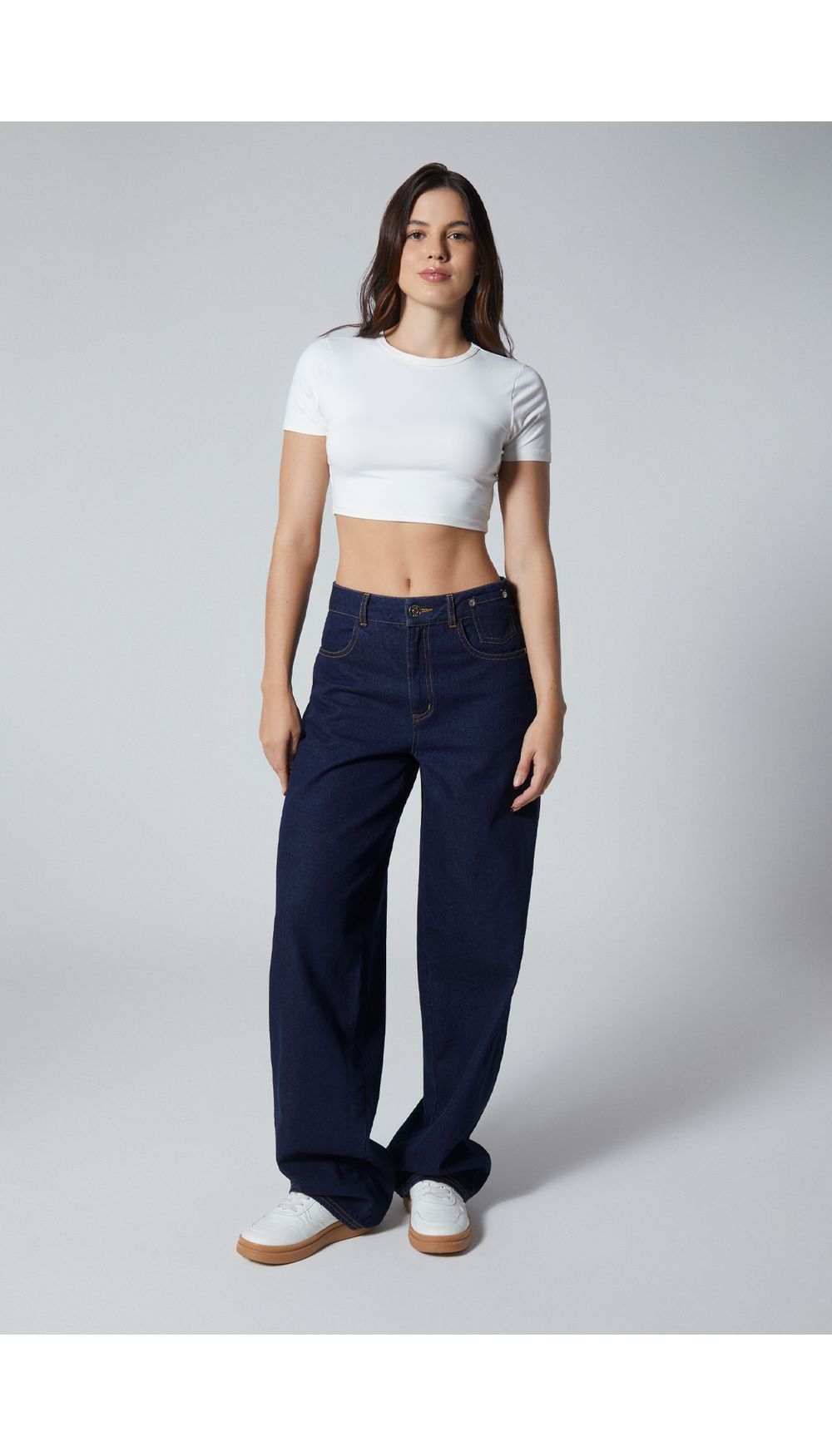 Jean para mujer tiro alto recto