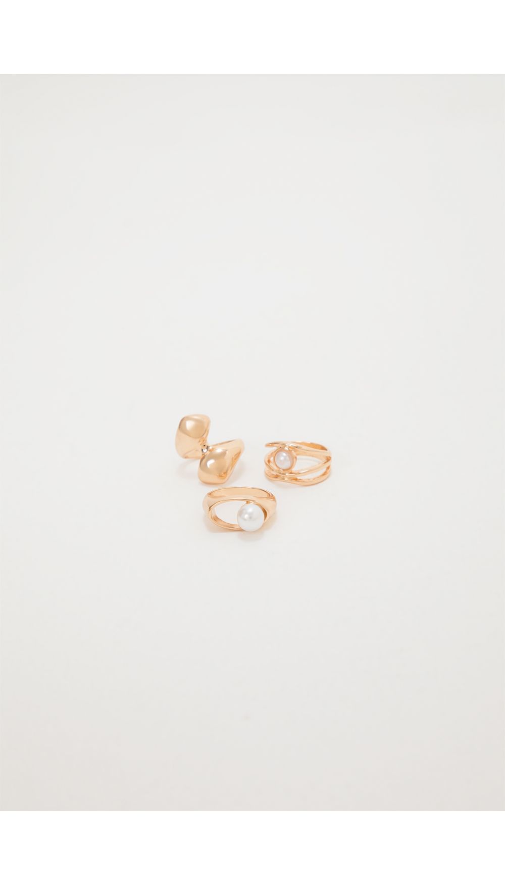 Set anillos perlas