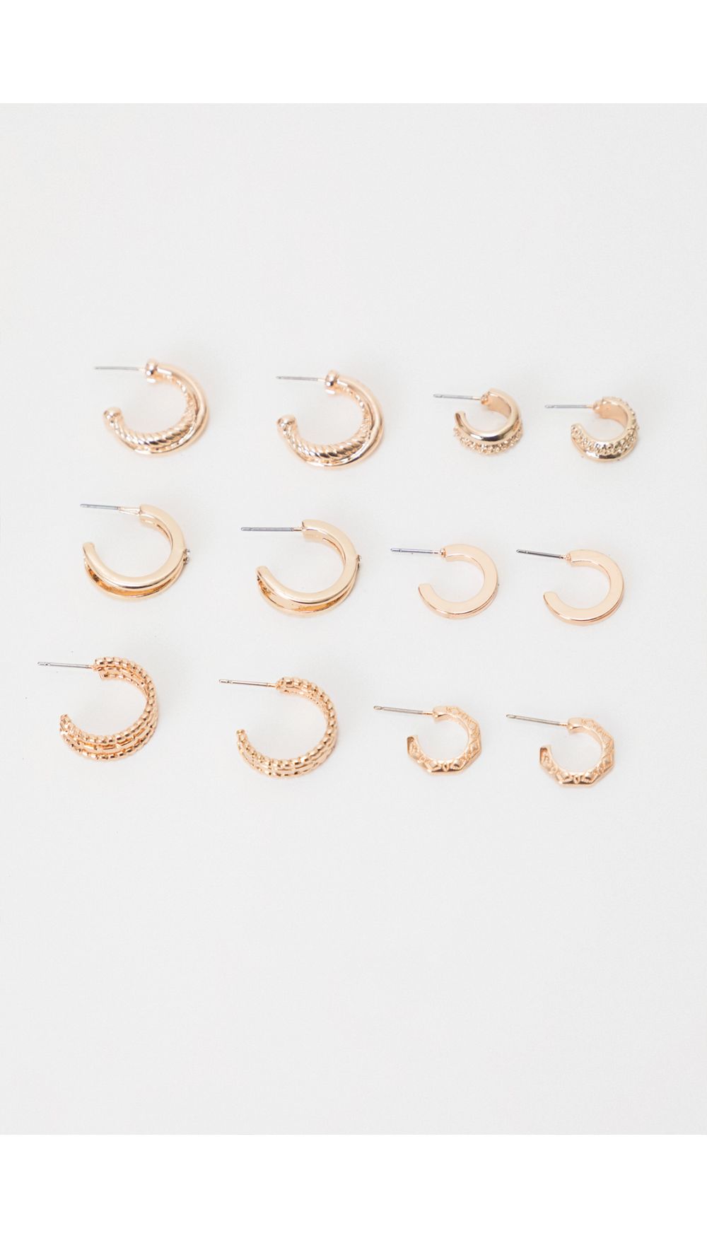 Set aretes diferentes tamaños