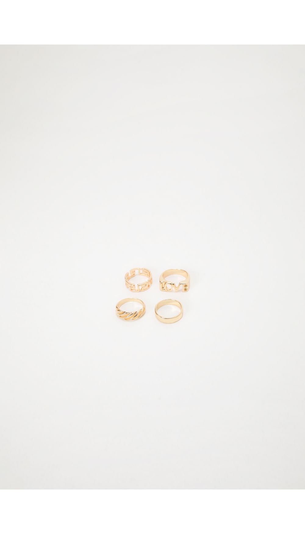 Set de anillos con palabras