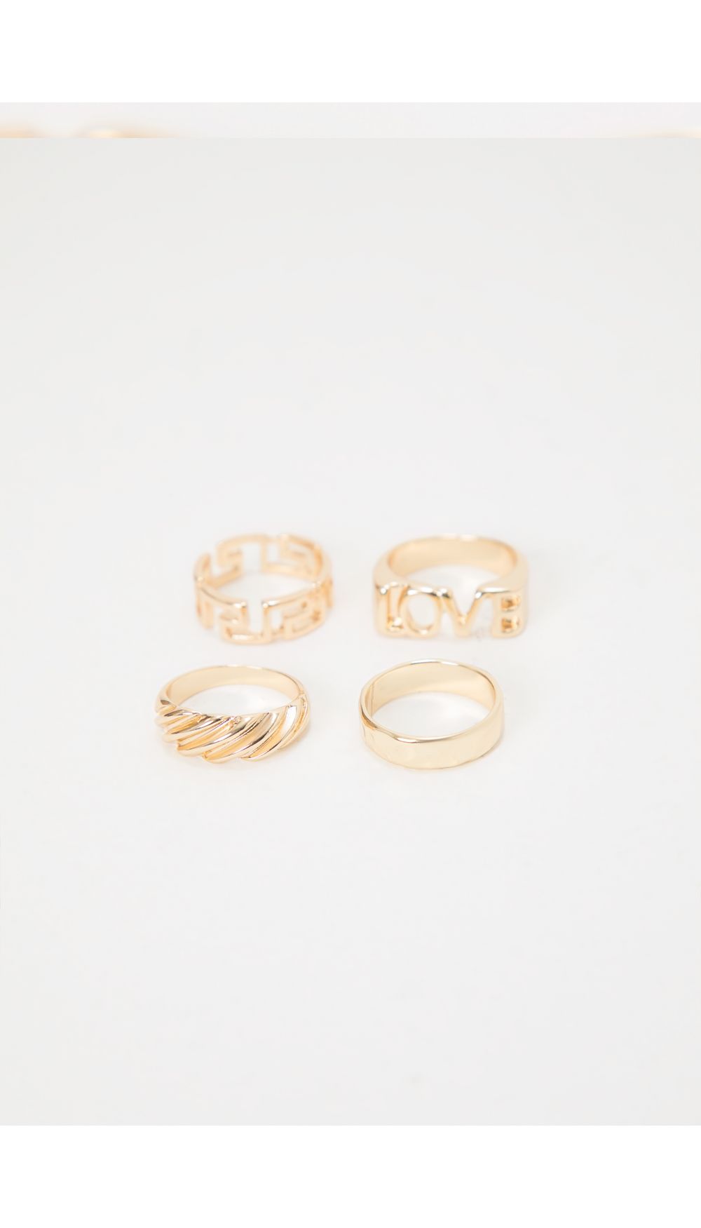 Set de anillos con palabras