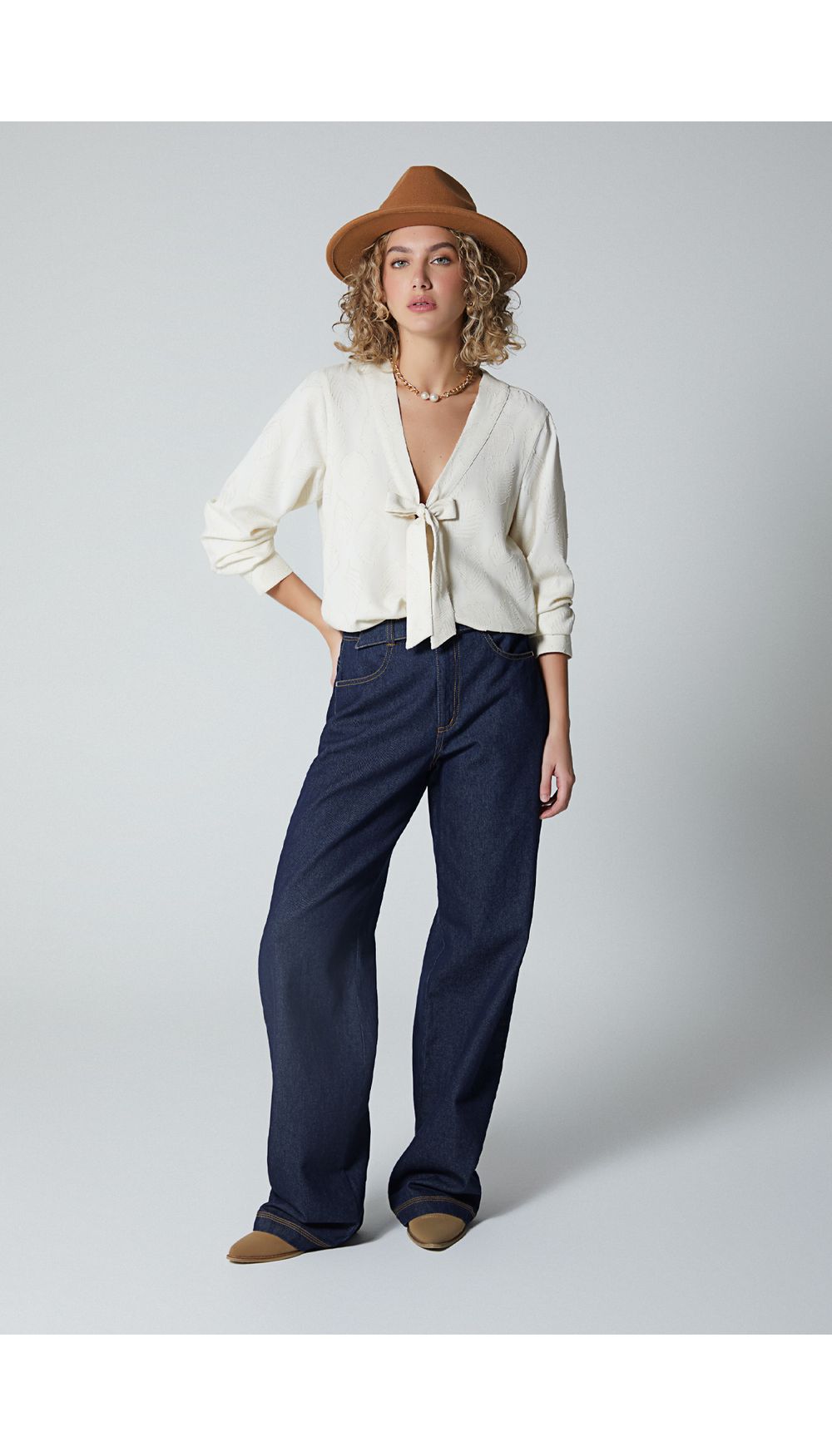 Jean para mujer  tiro alto  recto
