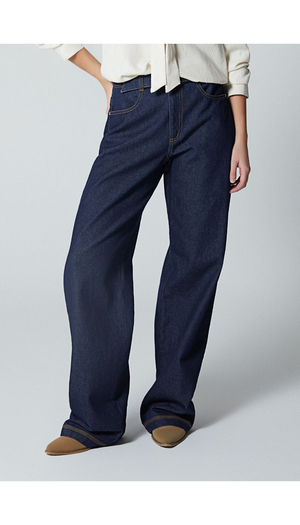 Jean para mujer  tiro alto  recto