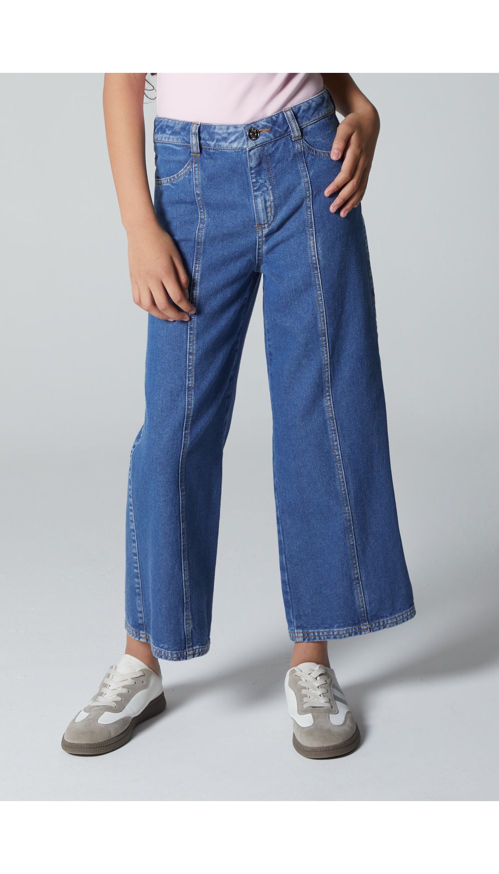 Jean para niña  tiro alto palazo