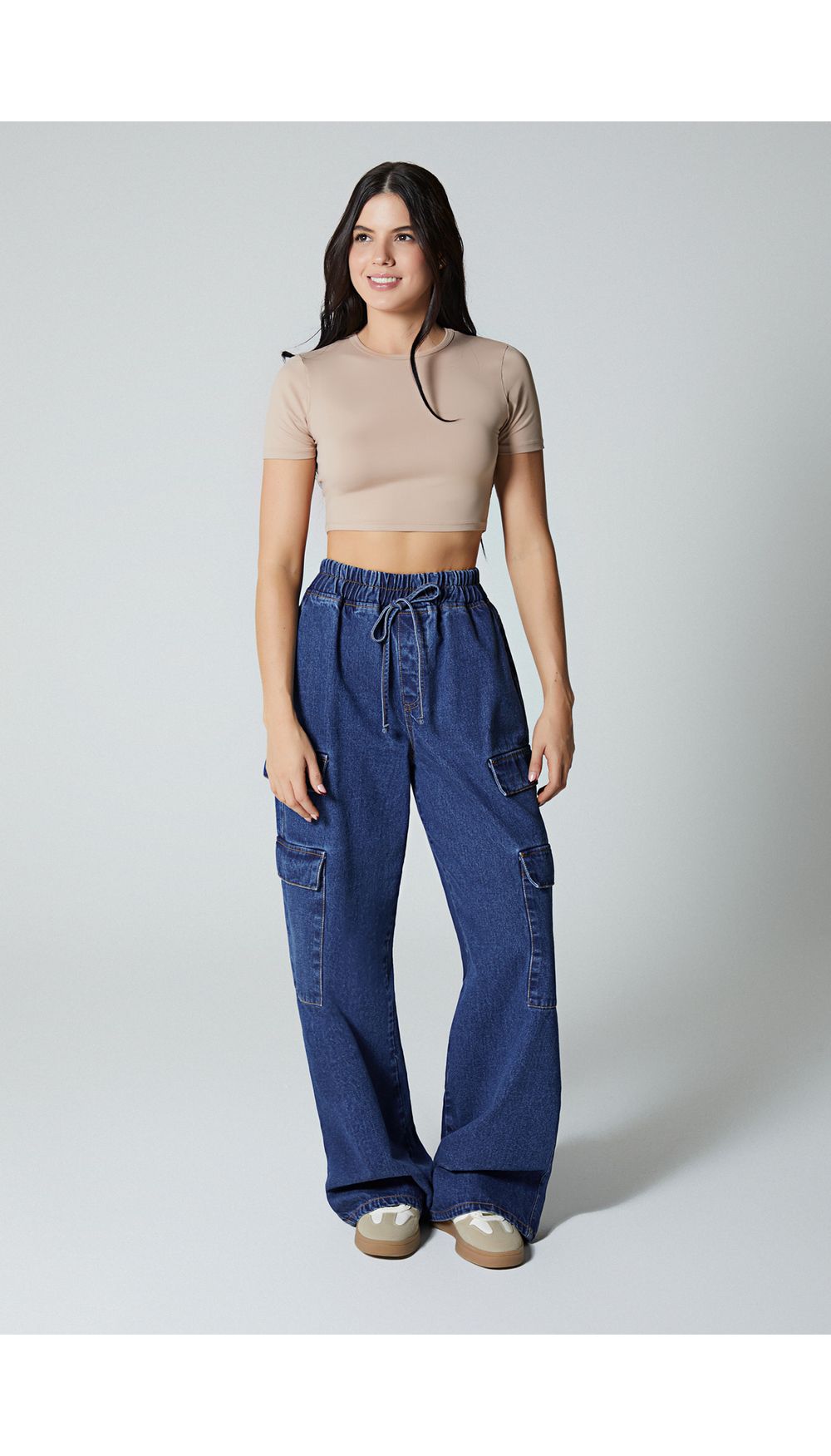 Jean para mujer  tiro alto palazo