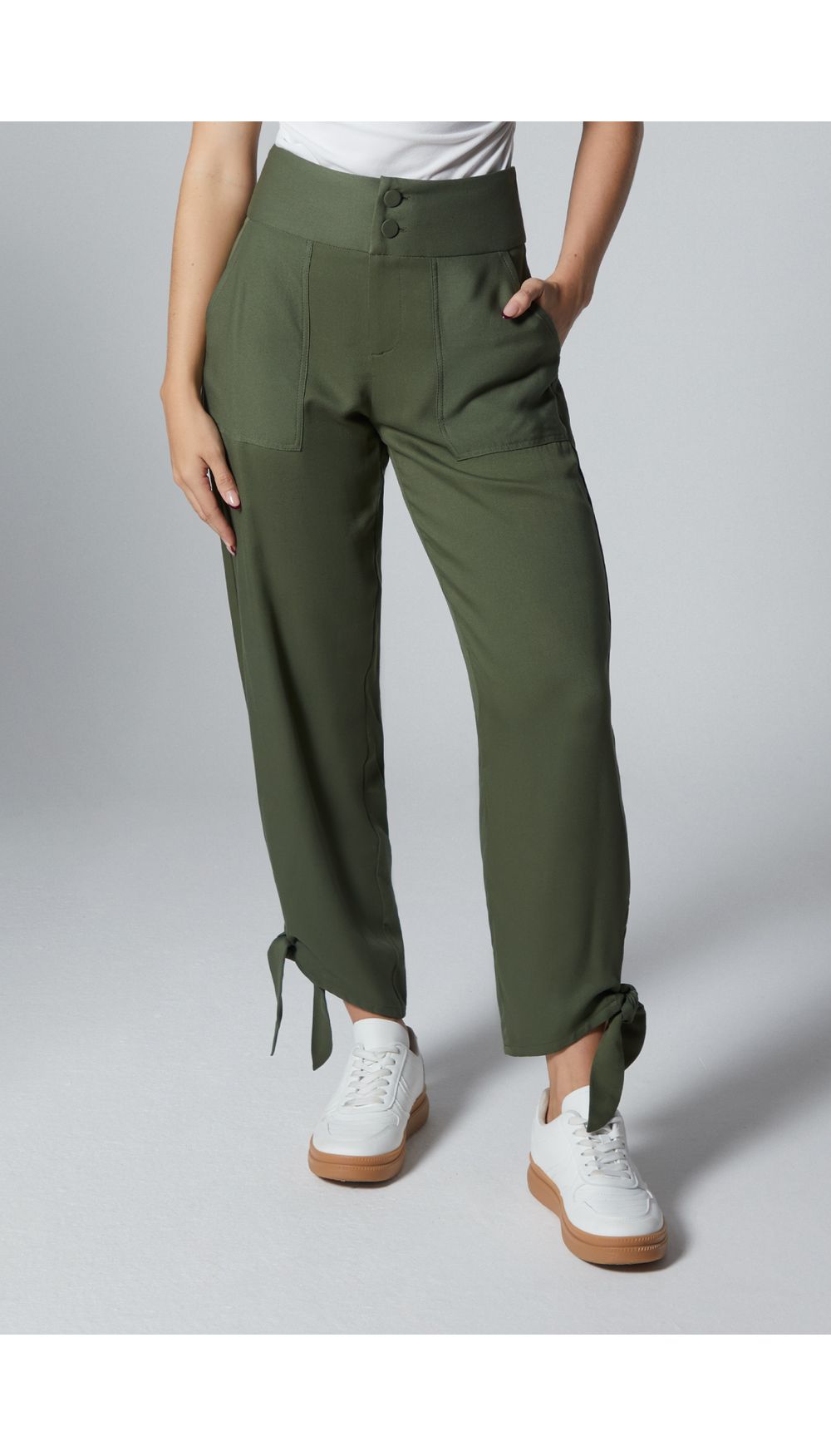 Pantalon tipo jogger para mujer tiro alto