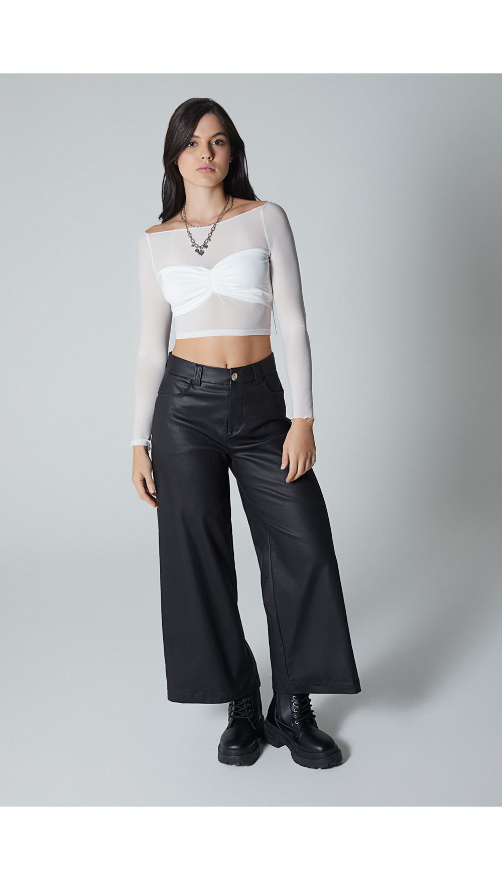 Jean culotte tiro alto para mujer