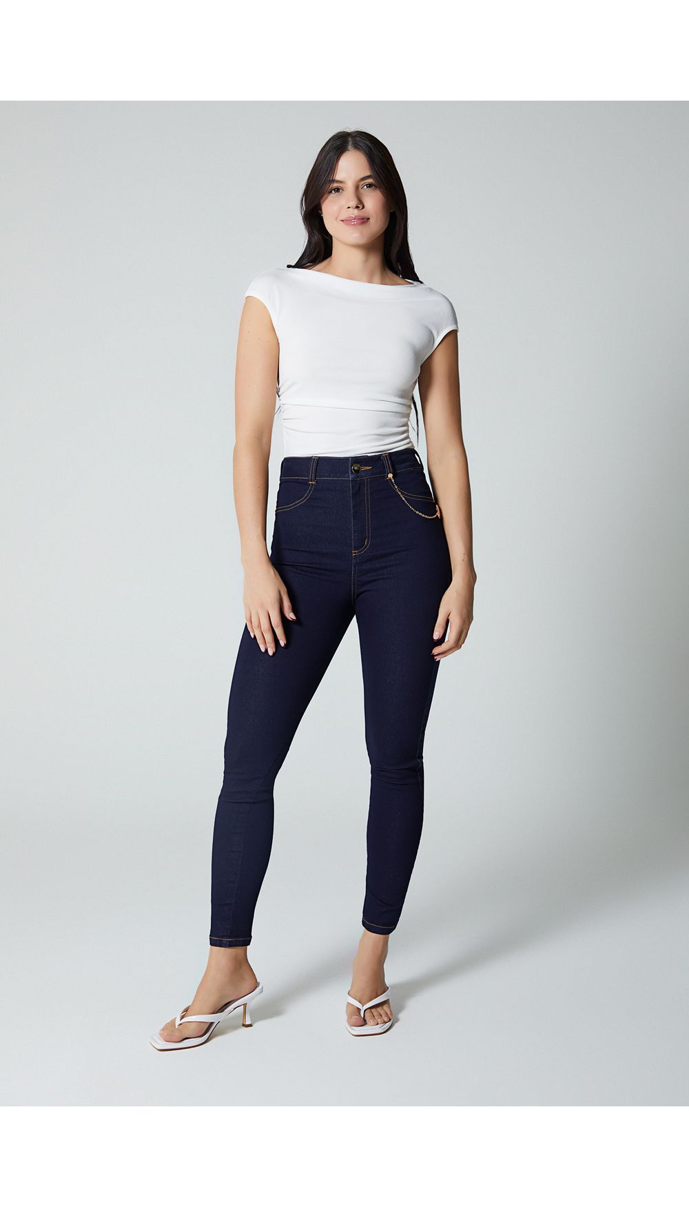 Jean para mujer tiro alto ultra skinny