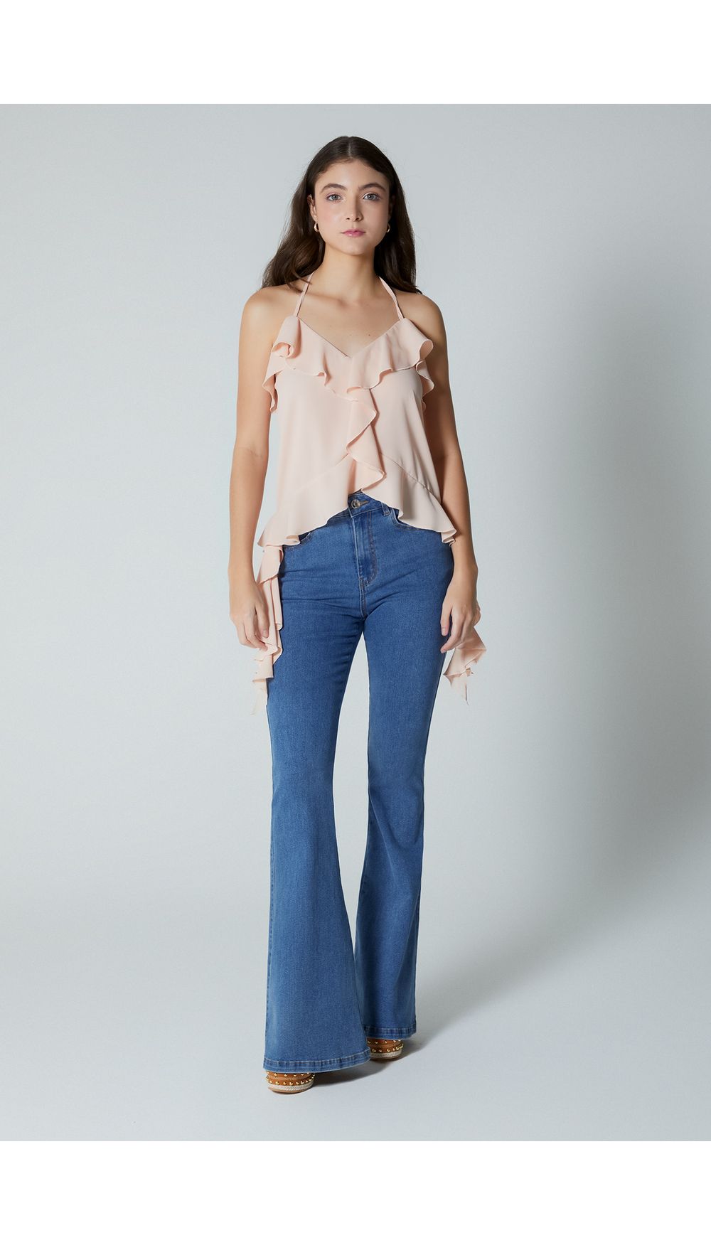 Jean basico para mujer campana