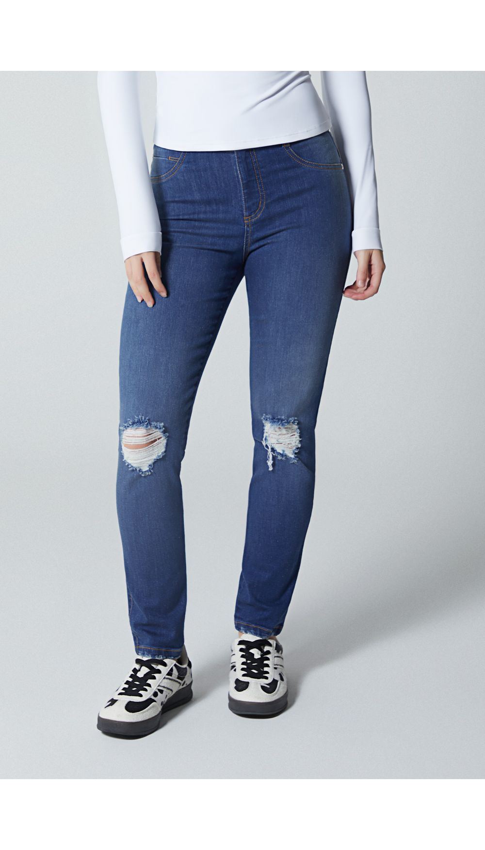 Jean para mujer tiro medio skinny
