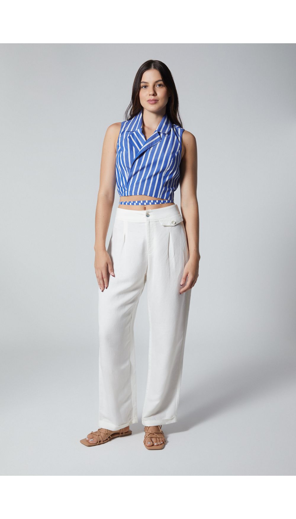 Chaleco crop para mujer