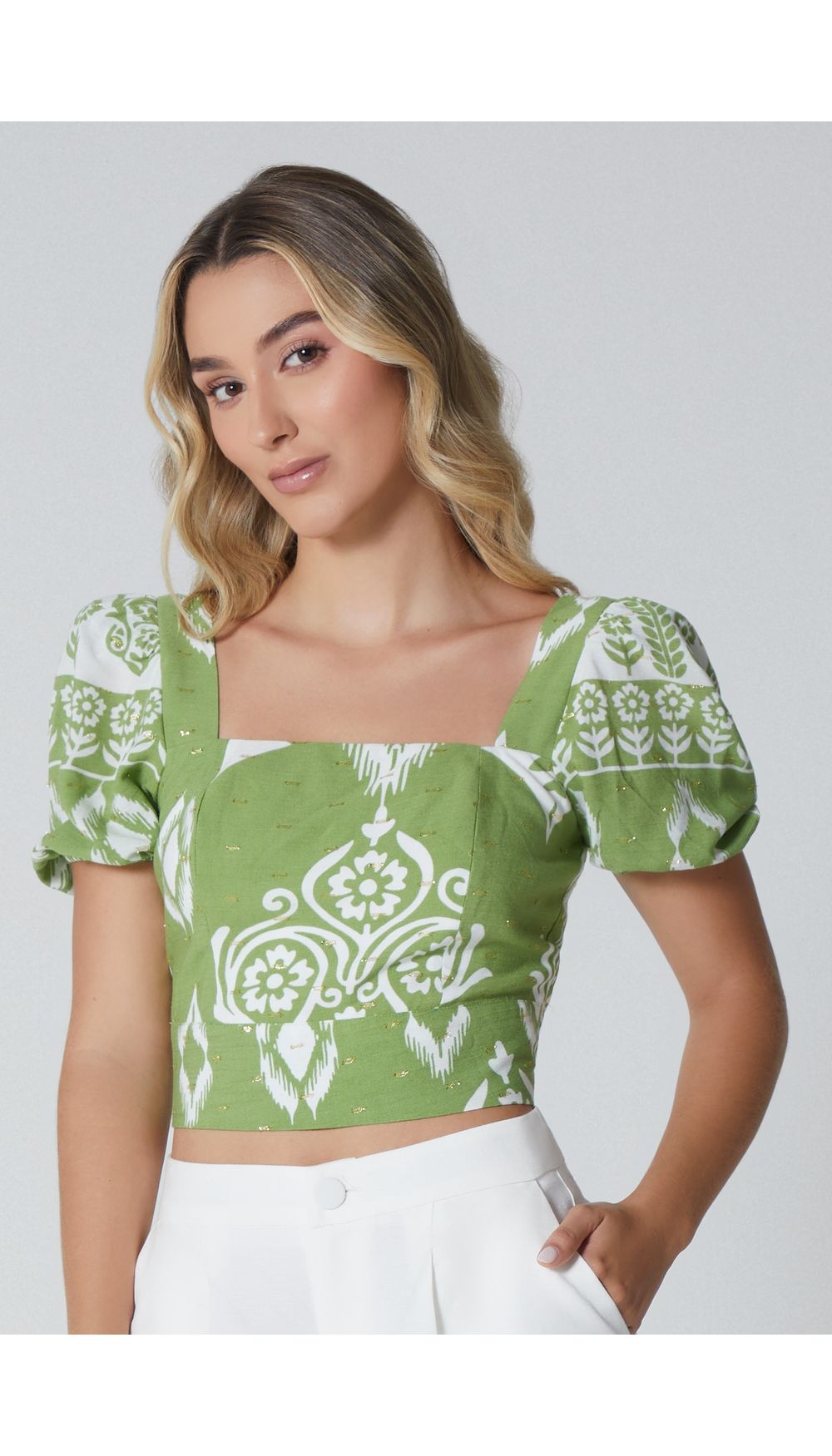 Blusa manga corta para mujer