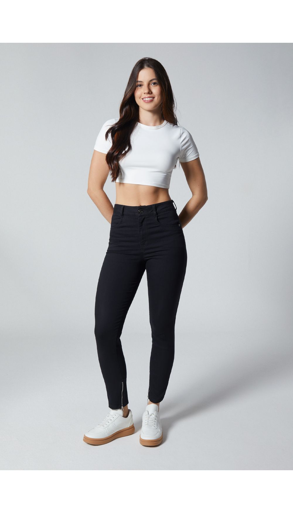 Jean para mujer tiro alto skinny