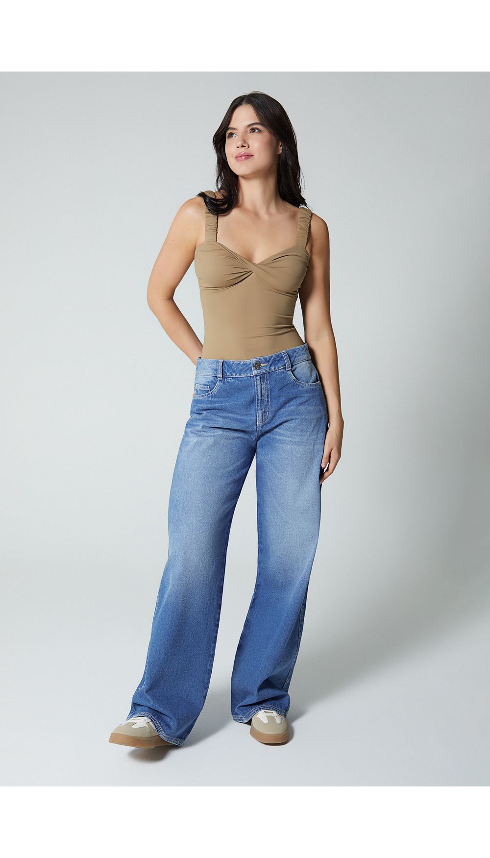 Jean para mujer  tiro  bajo   recto