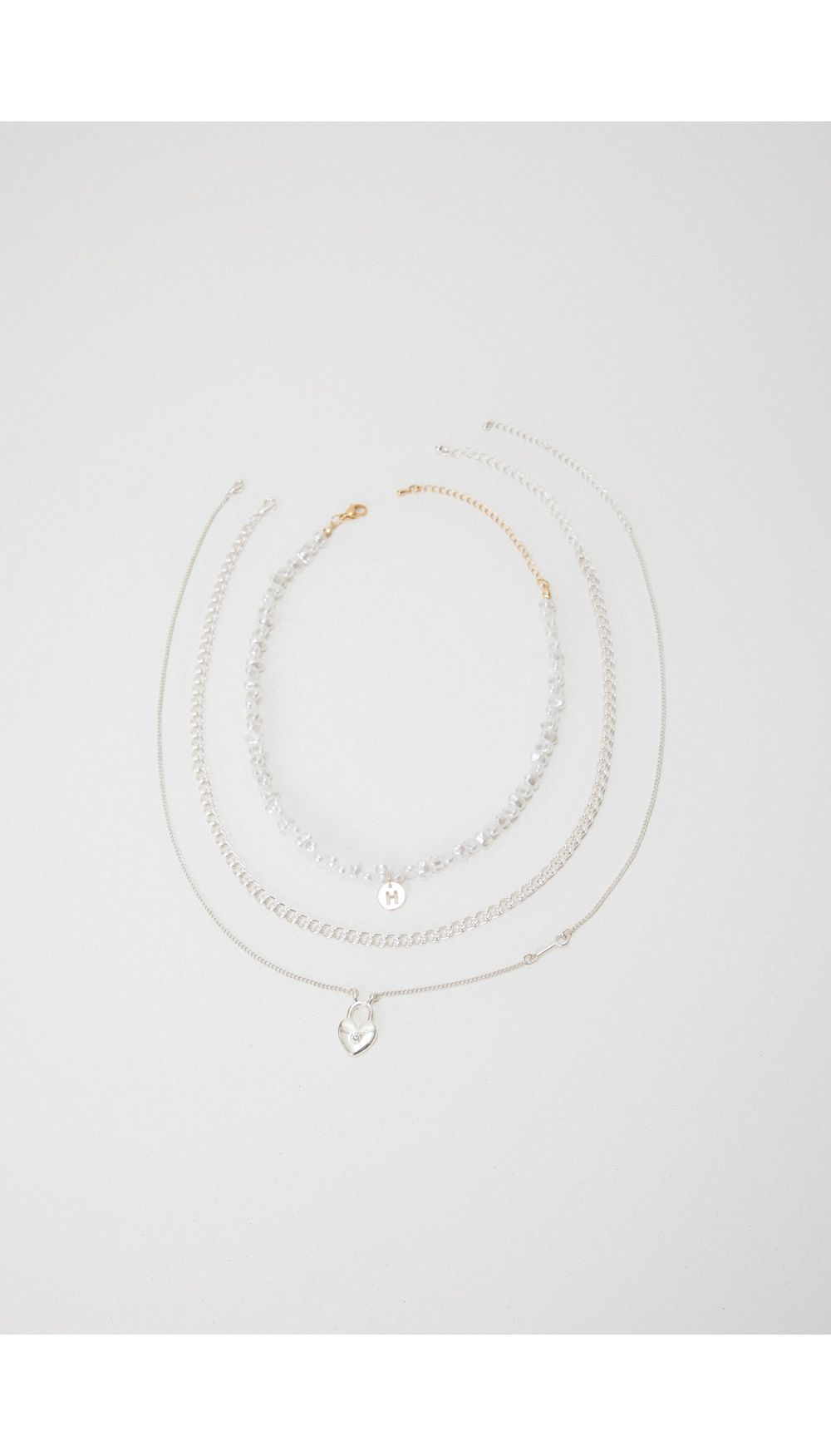 Set collar con corazon