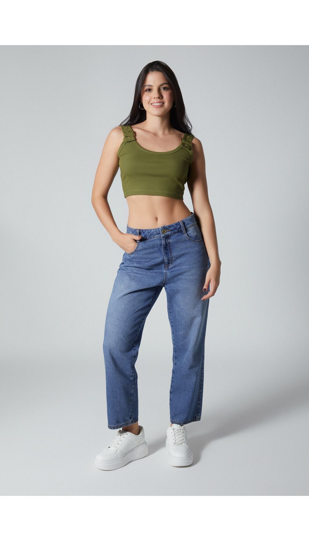 Blusa para mujer con tiras ajustables