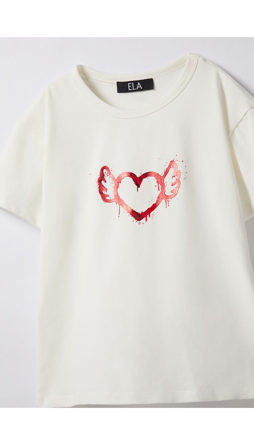Camiseta estampada corazon para girl
