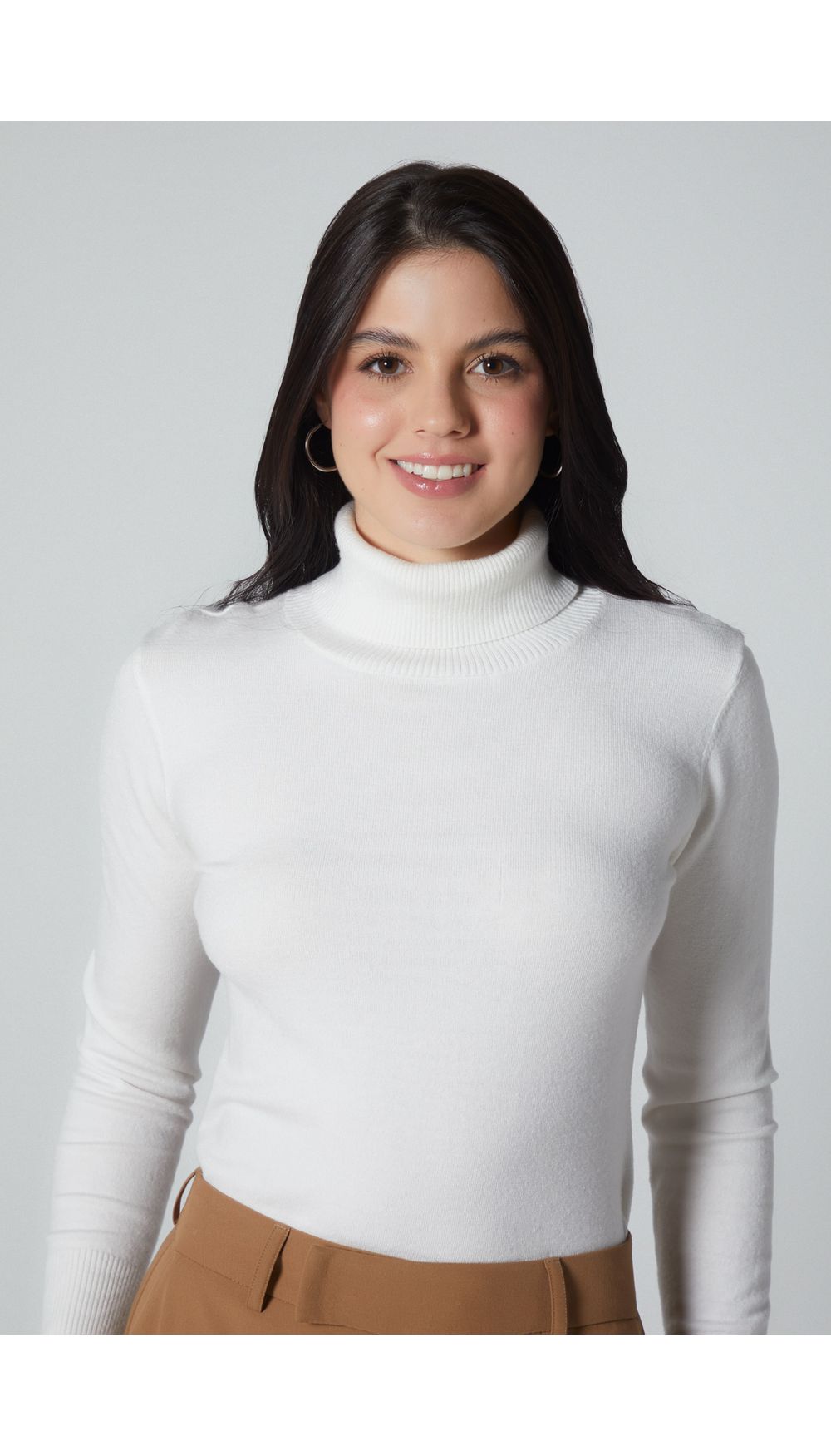 Buso tejido cuello tortuga para mujer