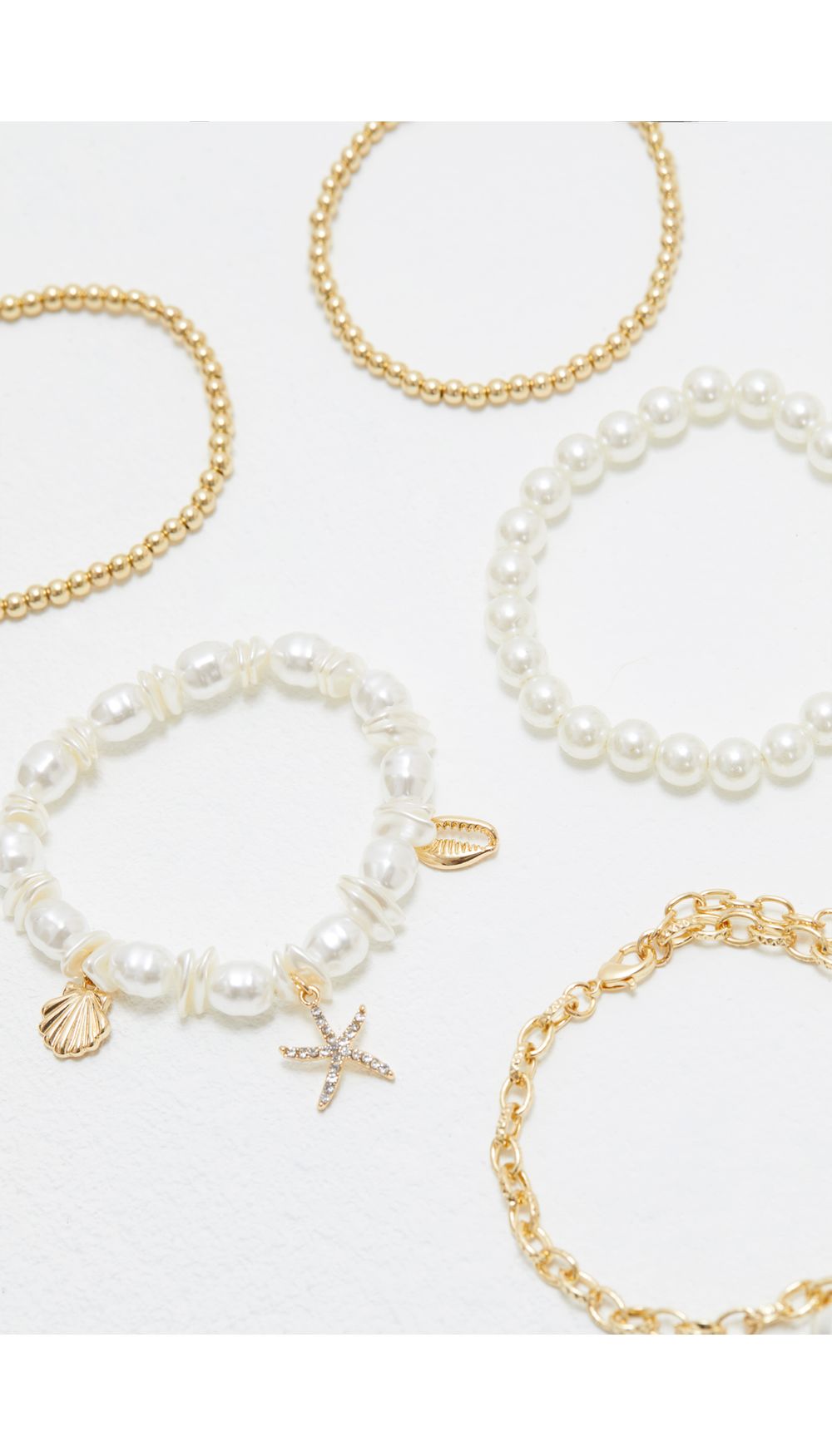 Set de pulseras perlas