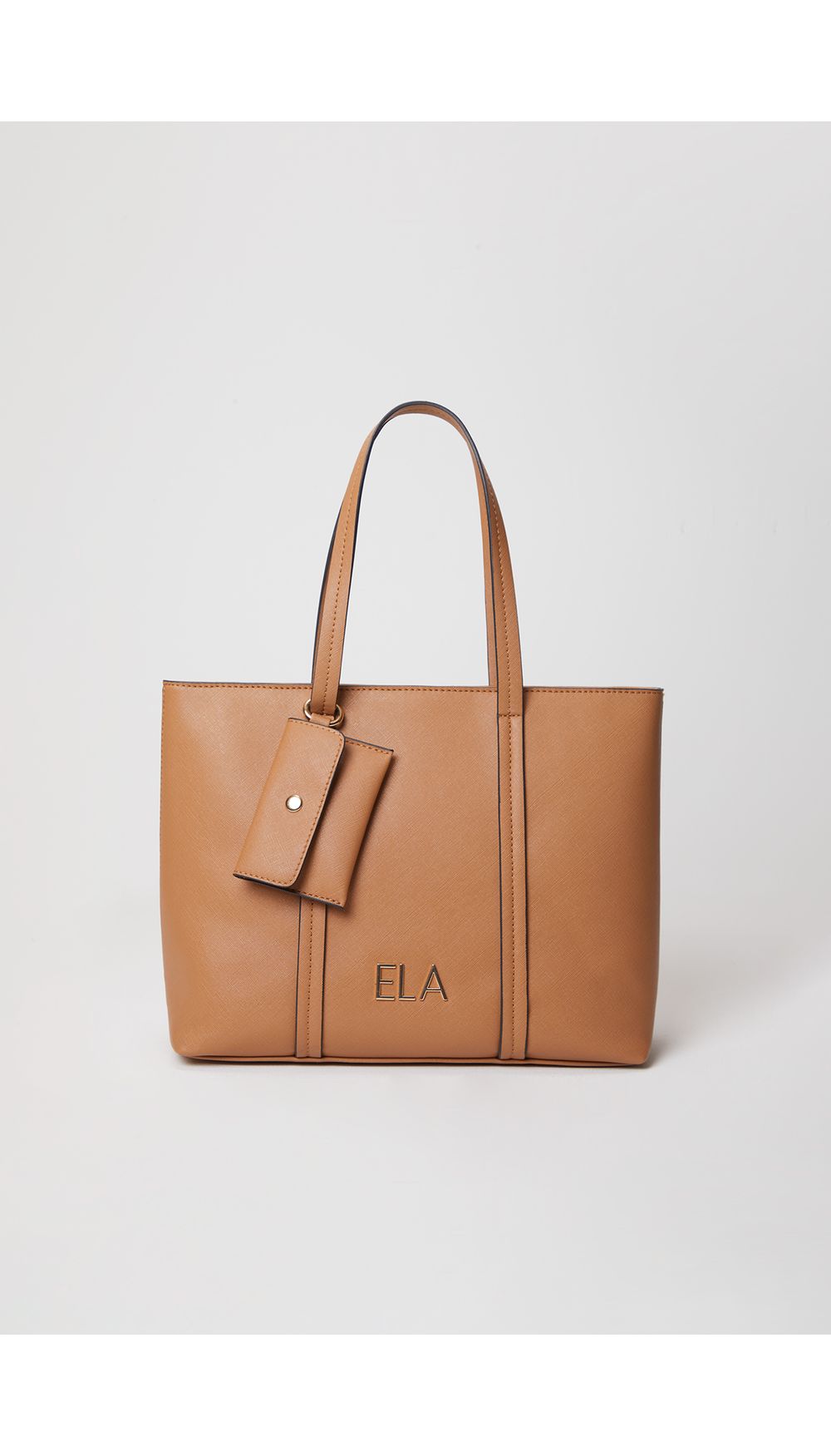 Bolso de hombro con pocket y logo en frontal