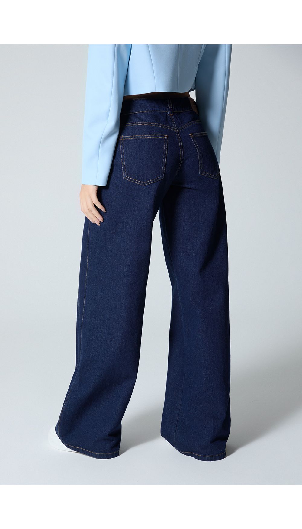 Jean para mujer  tiro bajo palazo