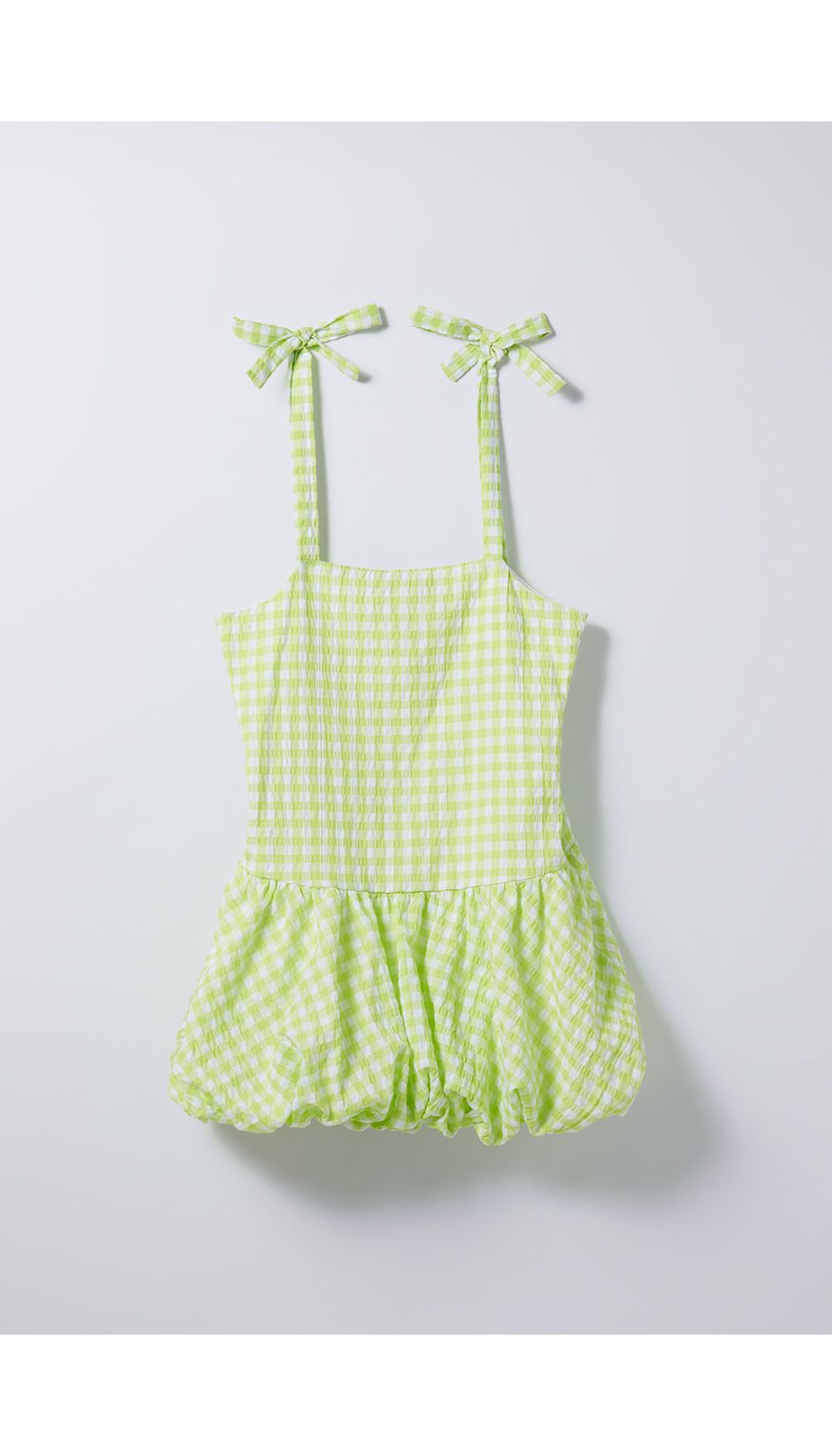 Vestido globo en cuadros para girl