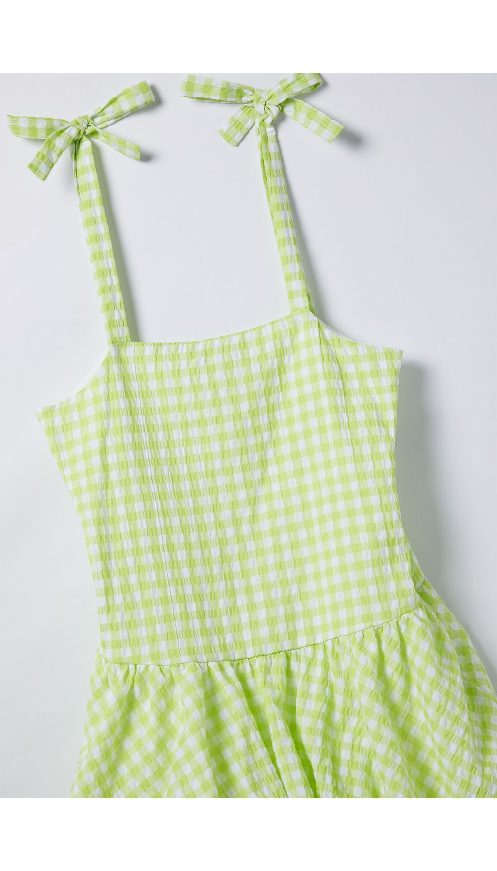 Vestido globo en cuadros para girl