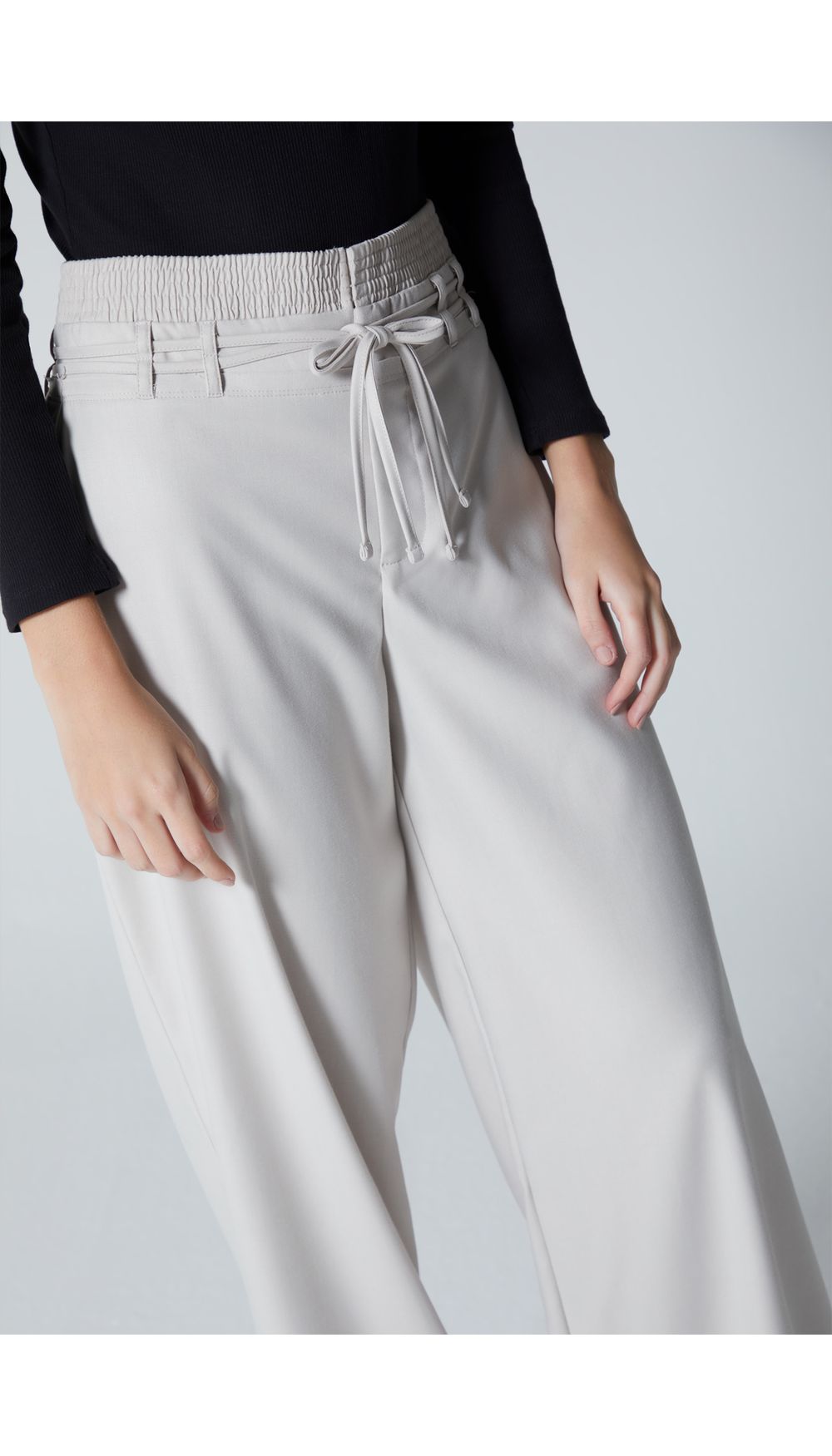 Pantalon palazzo doble pretina para mujer