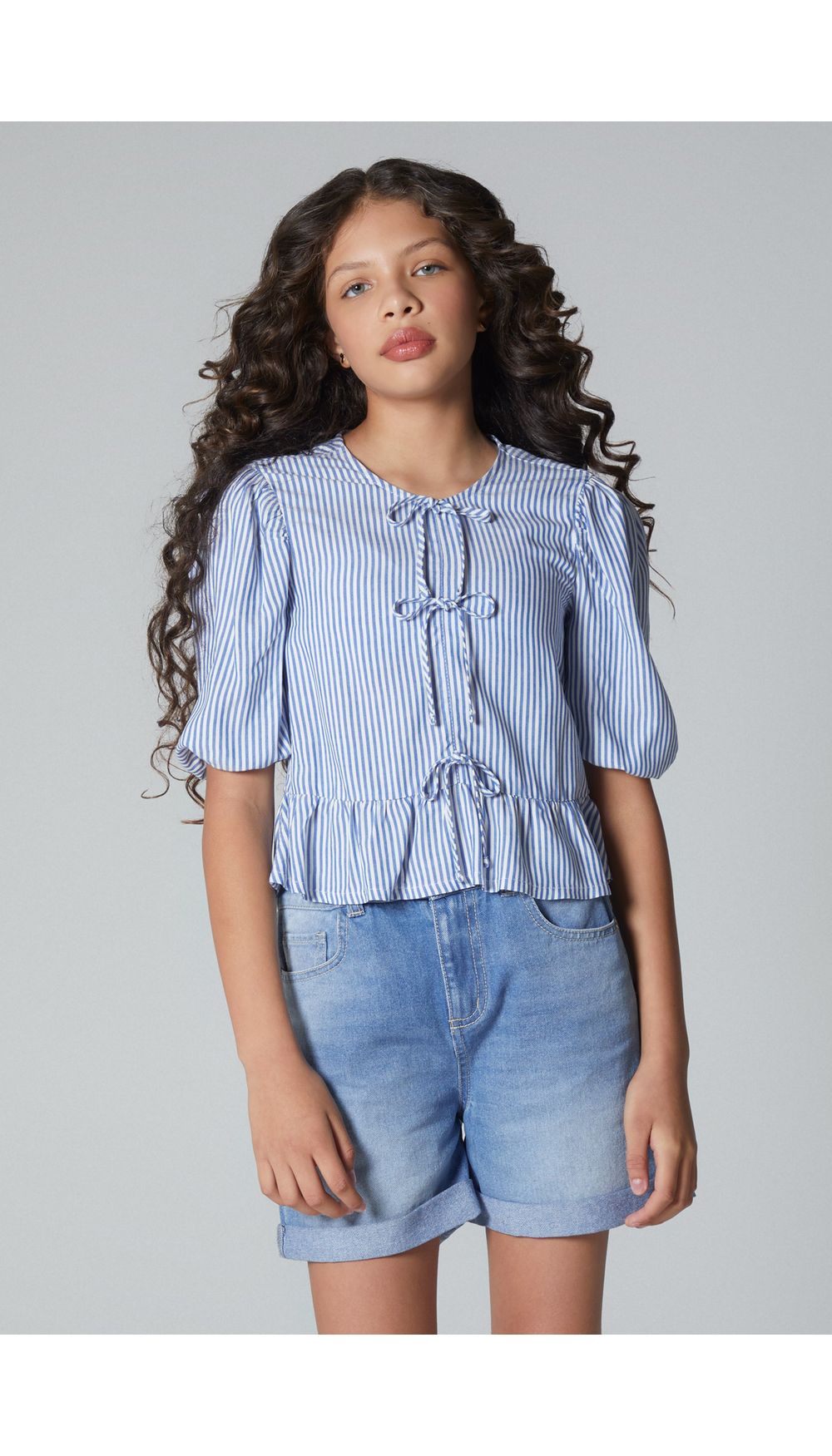 Blusa con moños para girl