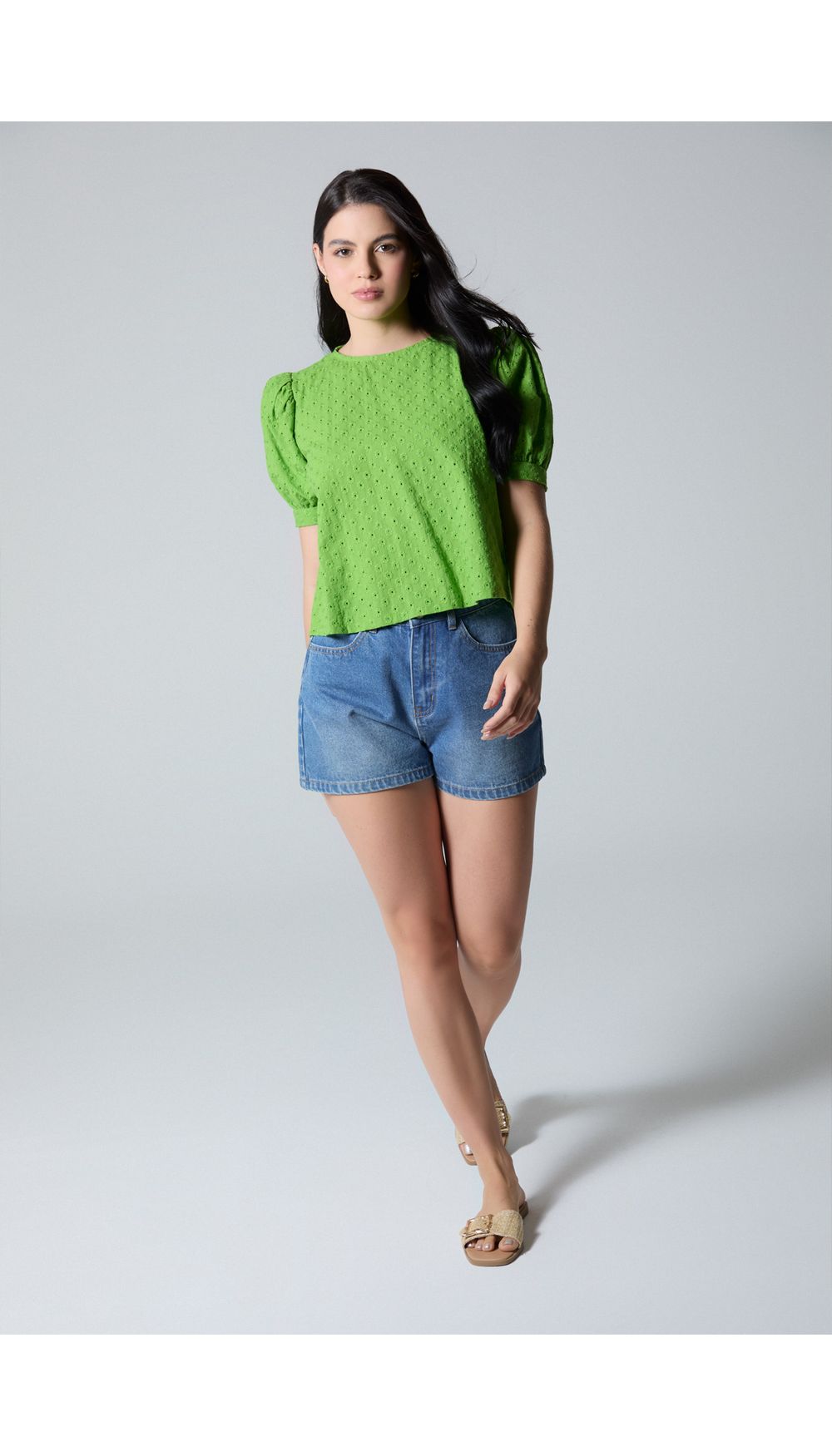 Blusa manga corta para mujer